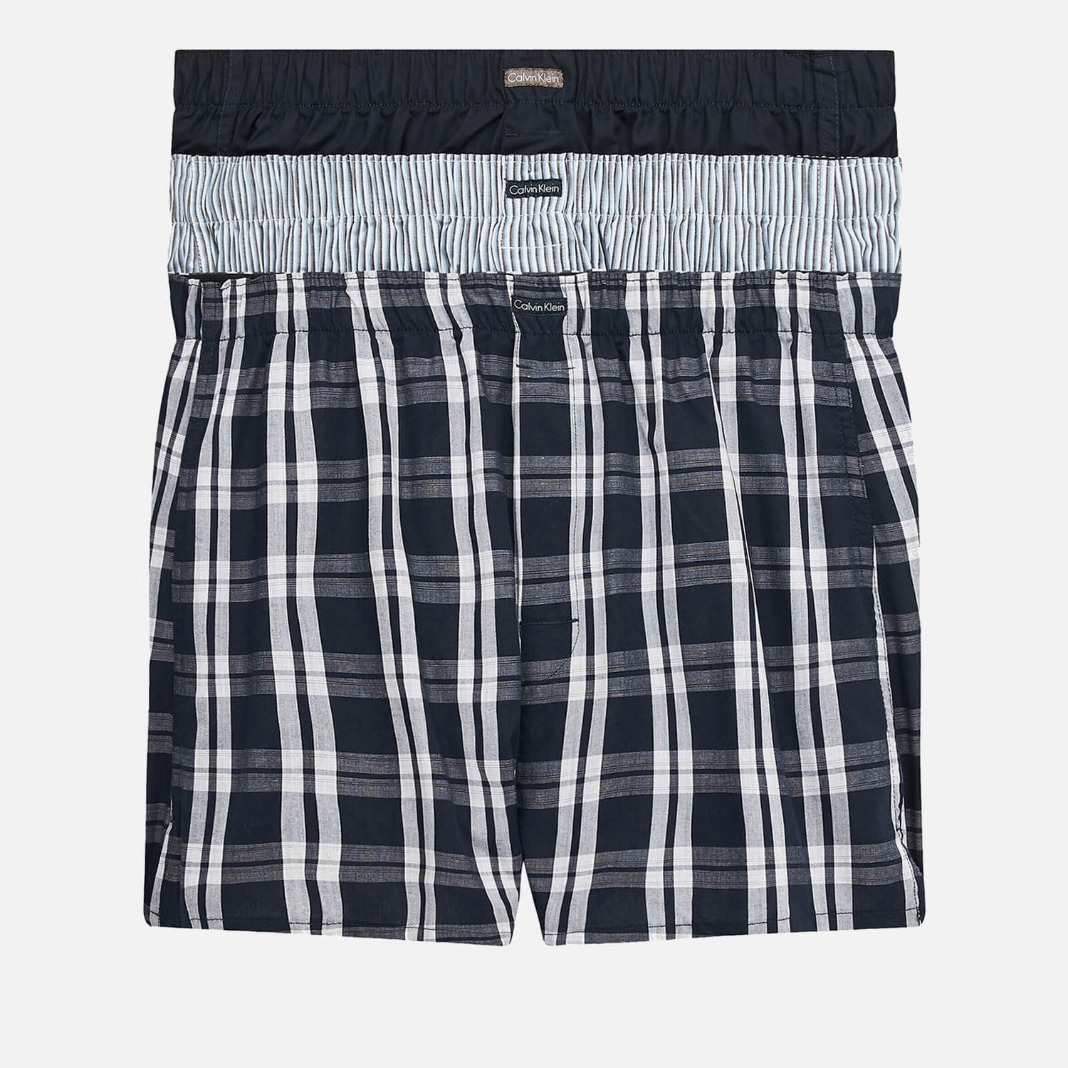 Calvin Klein Three-Pack Cotton-Blend Boxer Shorts - S