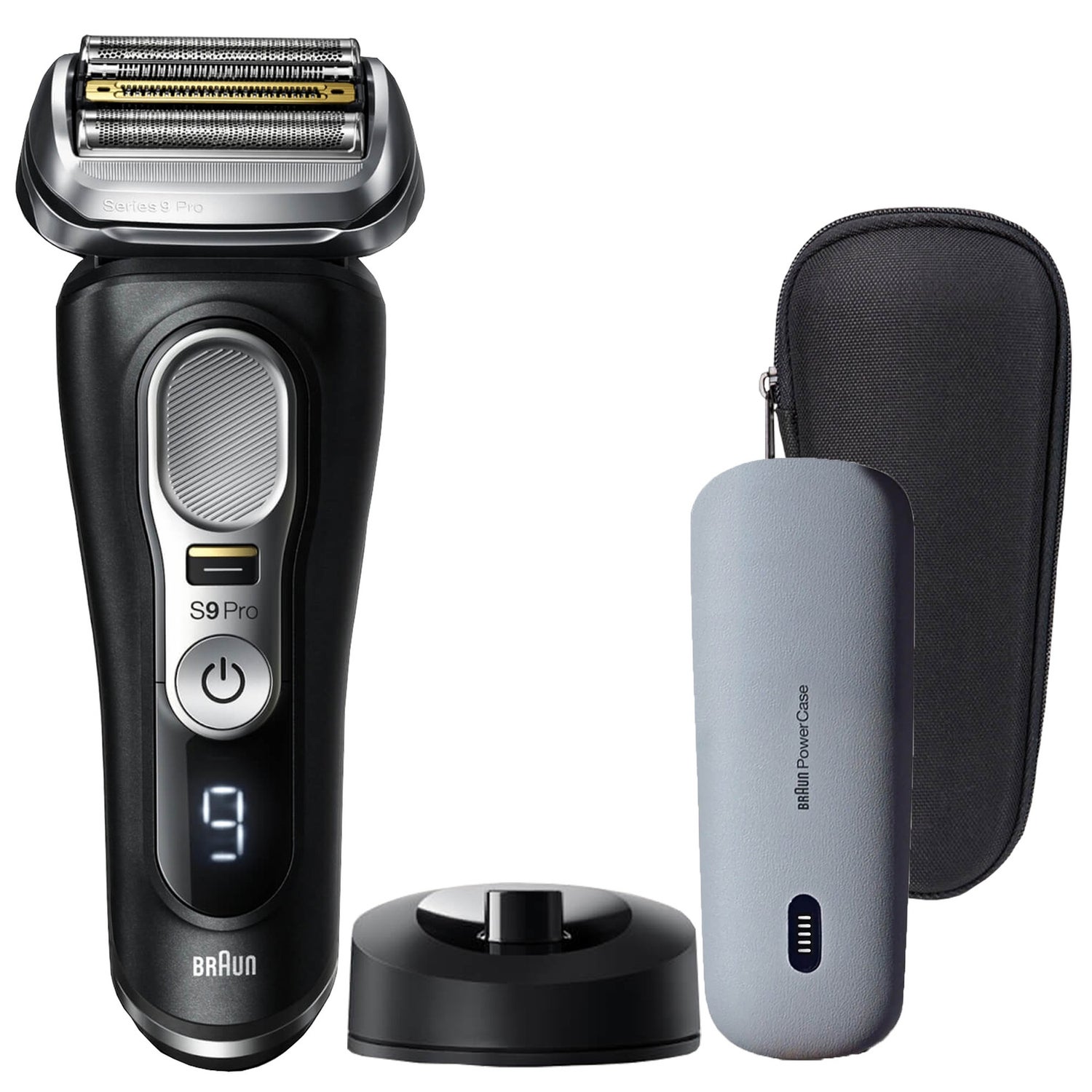 Braun Series 9 Pro 9410s Elektrorasierer mit PowerCase und Ladestation