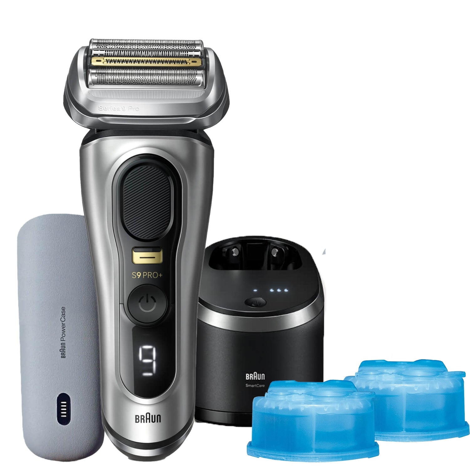 Braun Series 9 Pro+ 9577cc Elektrorasierer, Reinigungskartuschen 2er-Pack