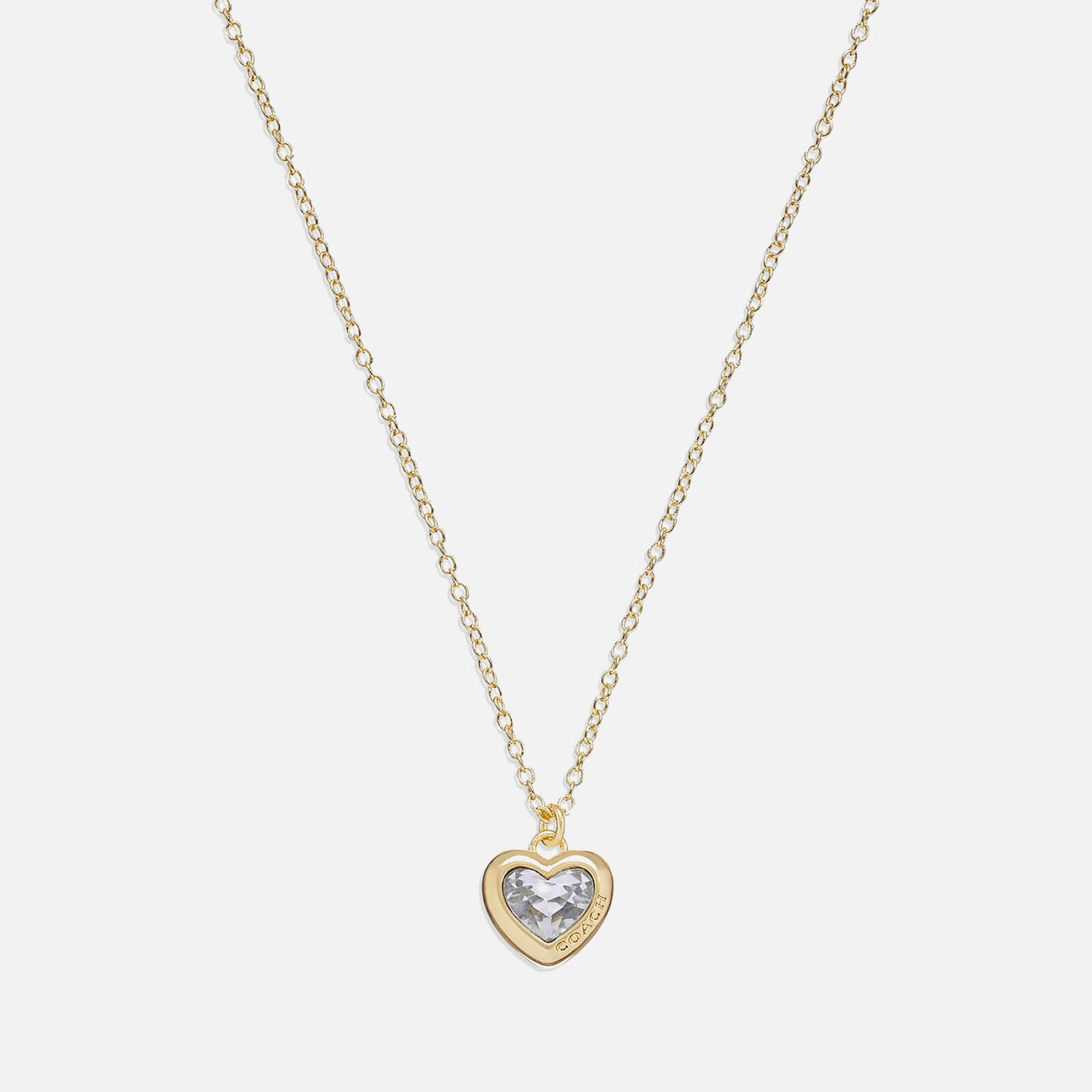 Coach Heart Gold-Tone Pendant Necklace