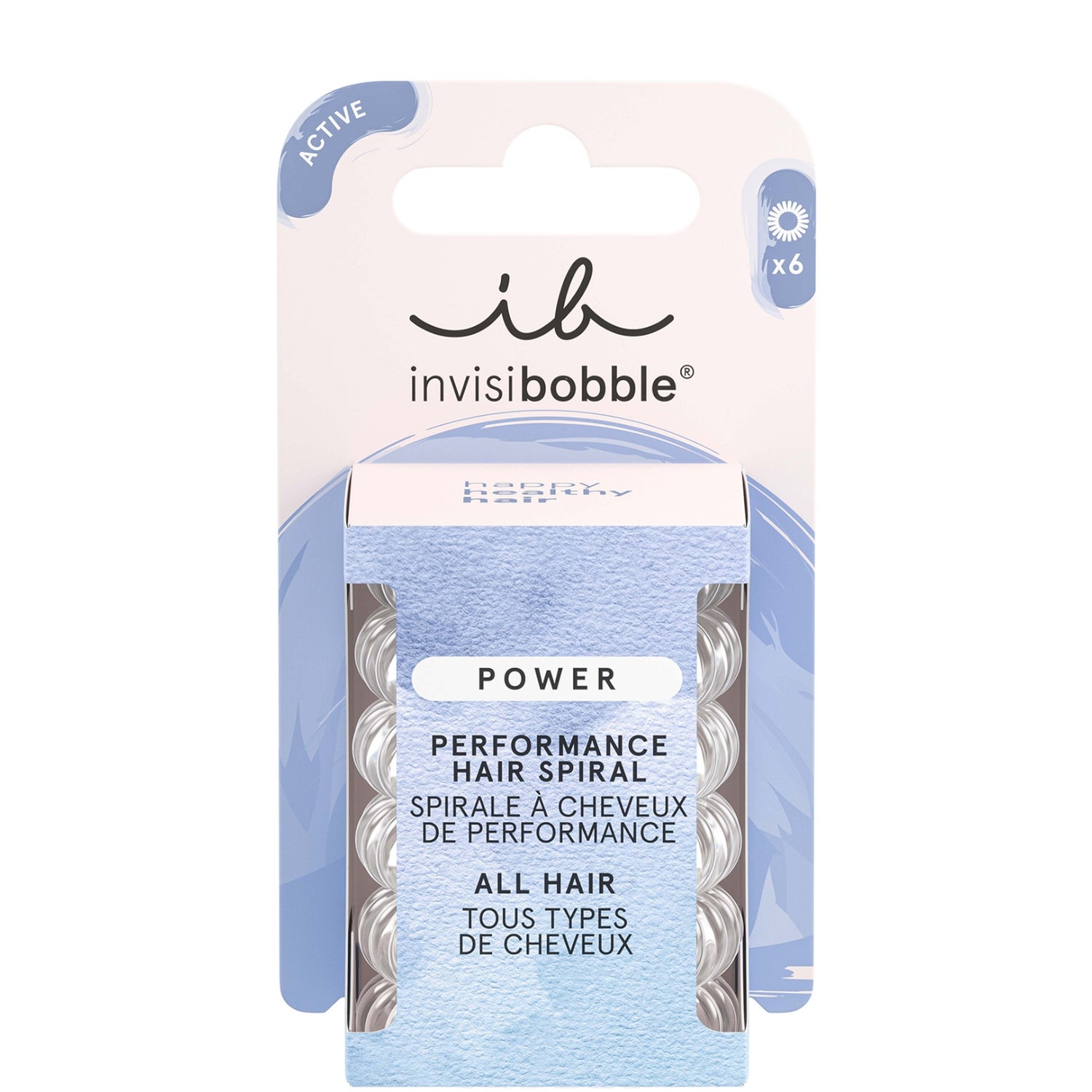 invisibobble Power Hair Tie Crystal Clear - Pack of 6