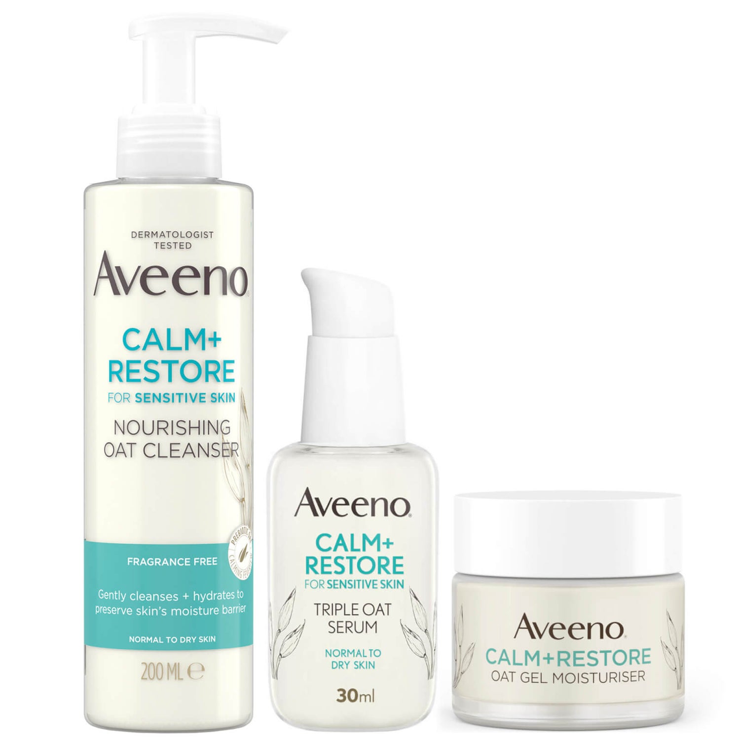 Aveeno Face Calm and Restore Morning Nourish Routine (Worth £36.48)