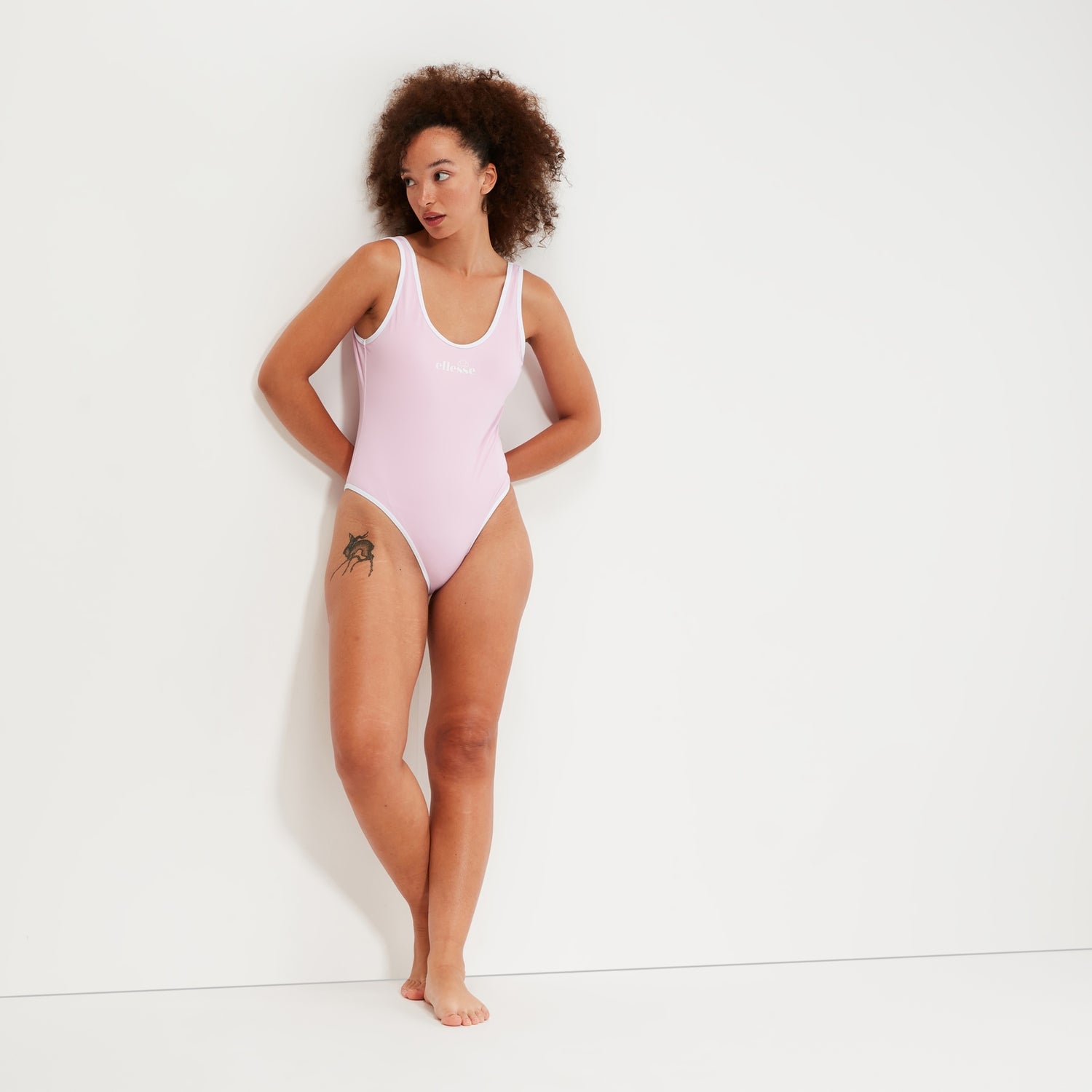 Plain pink swimsuit online