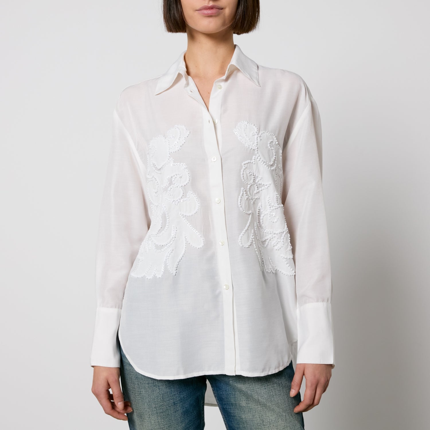 MAX&Co. Ottawa Embroidery Gauze Shirt - UK 8