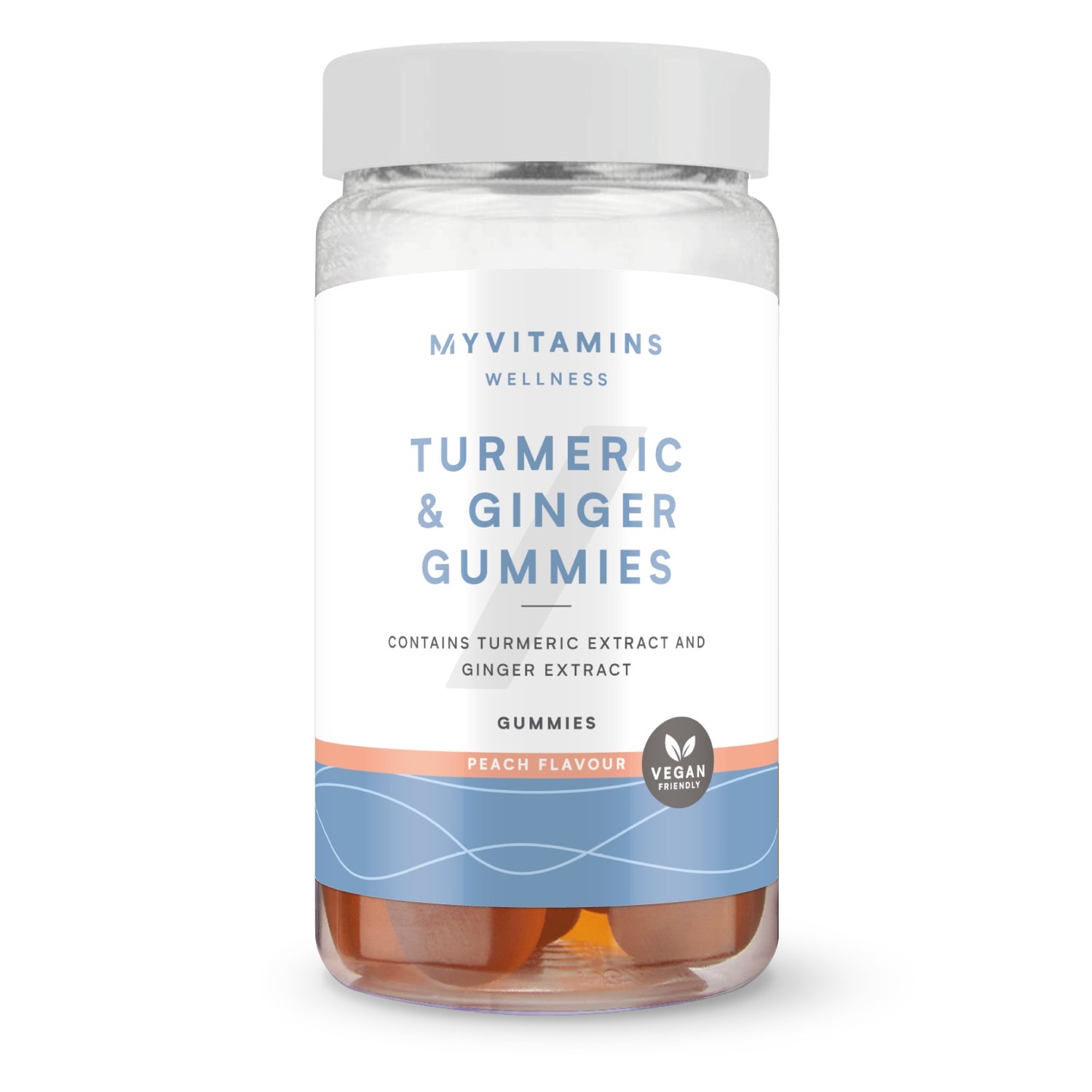 Turmeric & Ginger Gummies - 60gummies - Peach