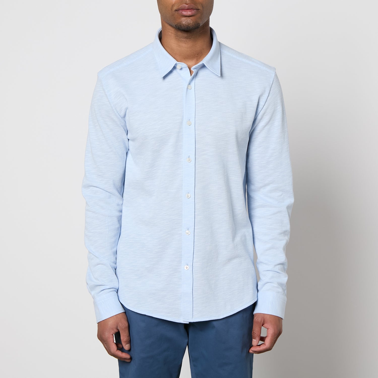 BOSS Black Roan-Kent Cotton-Piqué Shirt - M