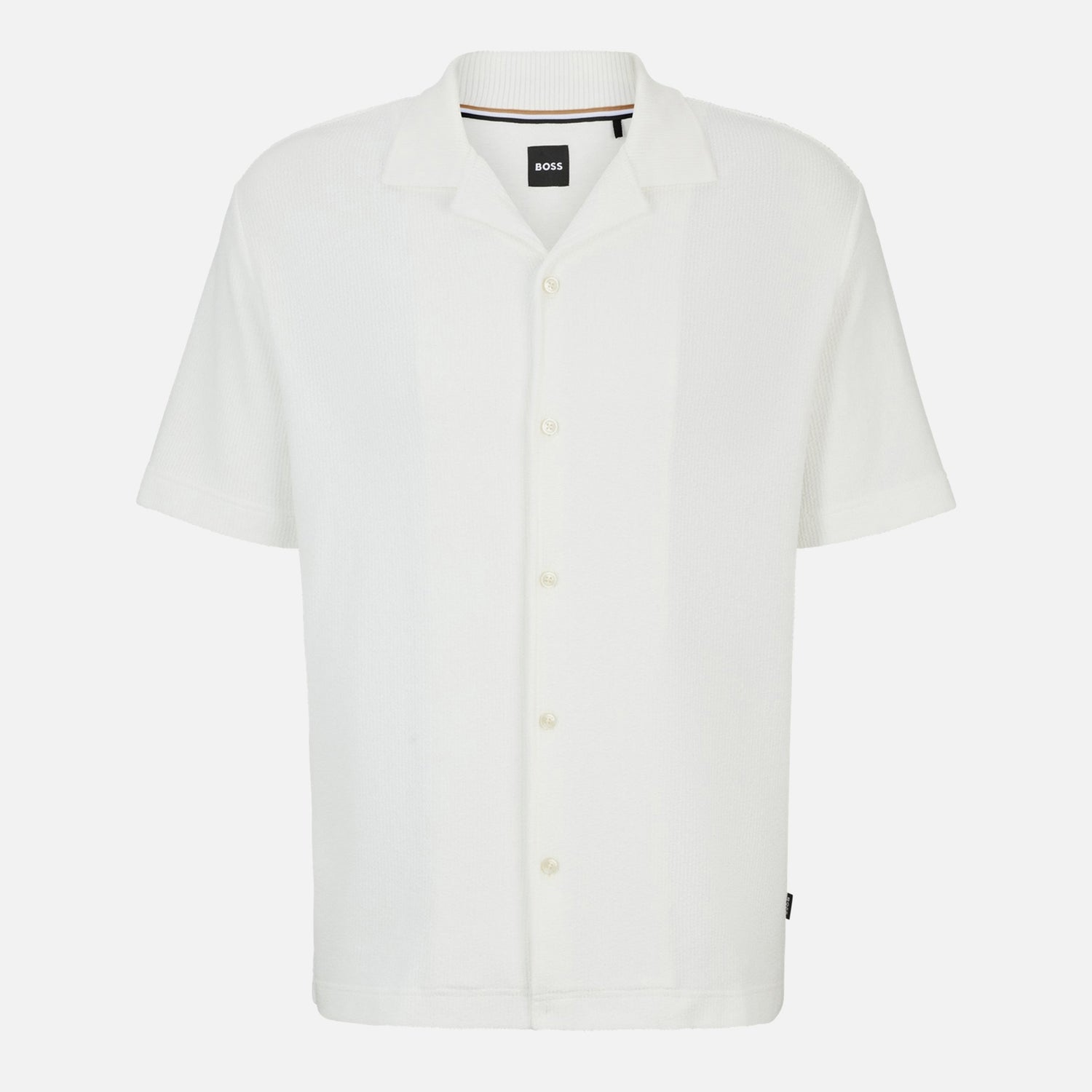 BOSS Black Powell Ribbed Cotton Shirt - S