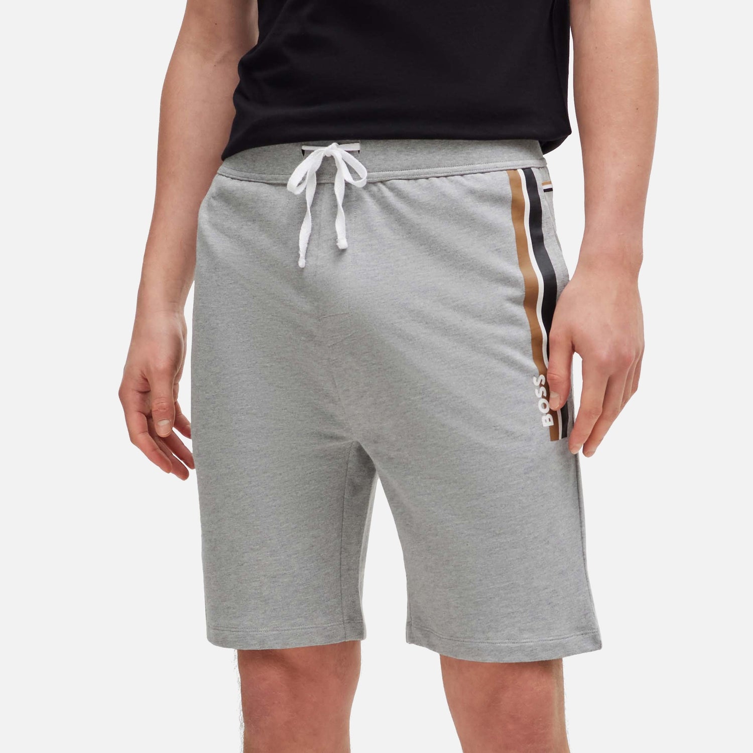 BOSS Bodywear Logo-Print Authentic Terry-Cotton Shorts - S
