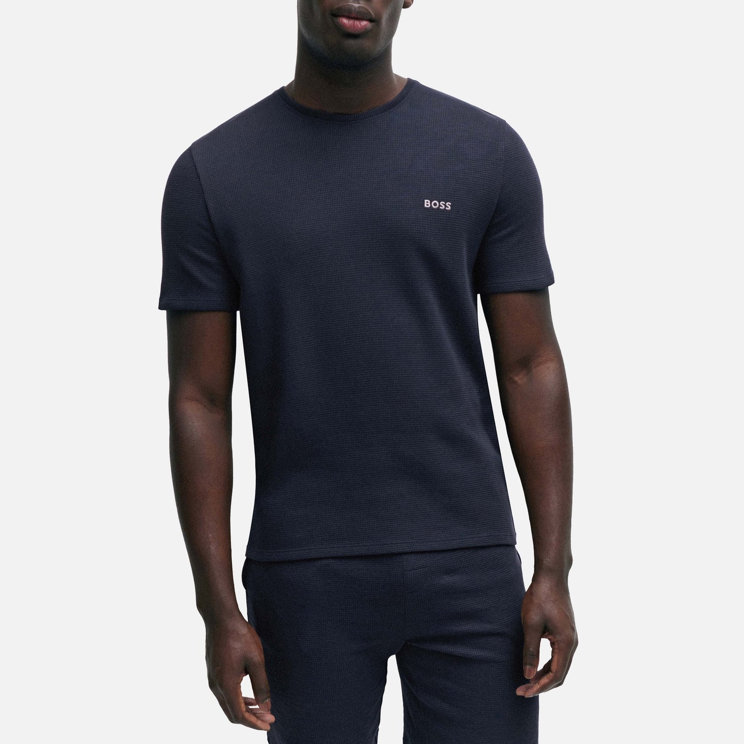 BOSS Bodywear Cotton-Blend Waffle-Jersey T-Shirt - S