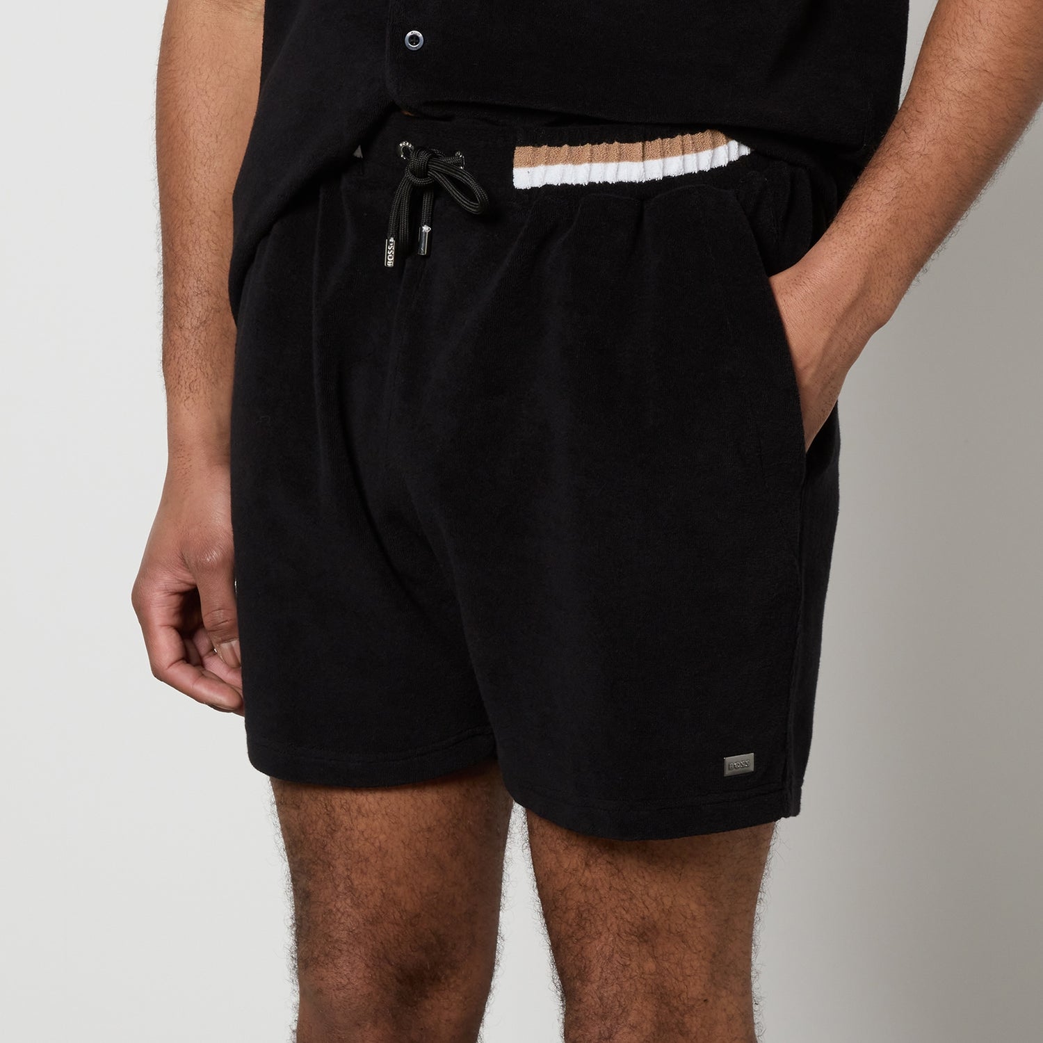 BOSS Bodywear Cotton-Blend Terry Towelling Beach Shorts - XXL