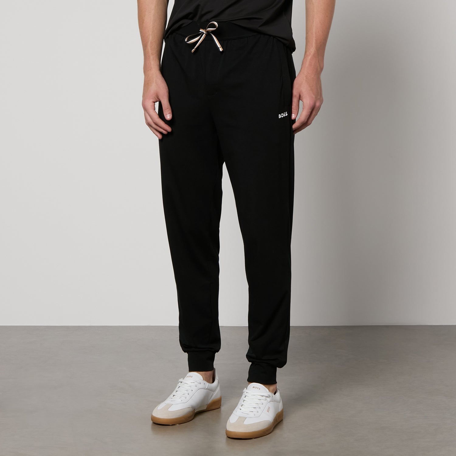 BOSS Bodywear Unique Cuffed Stretch Cotton-Jersey Sweatpants