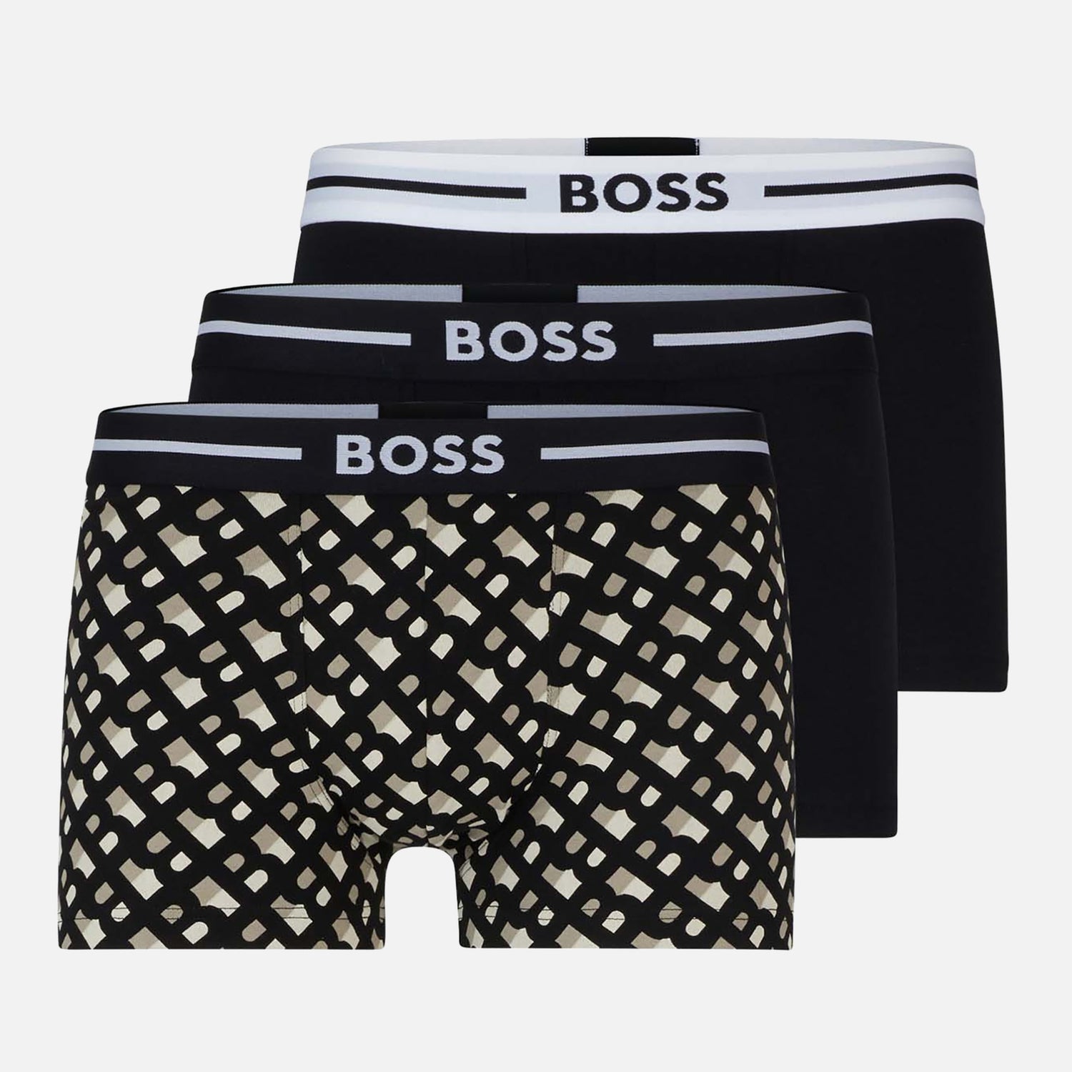 BOSS Bodywear Cotton-Blend 3-Pack Boxer Trunks - L
