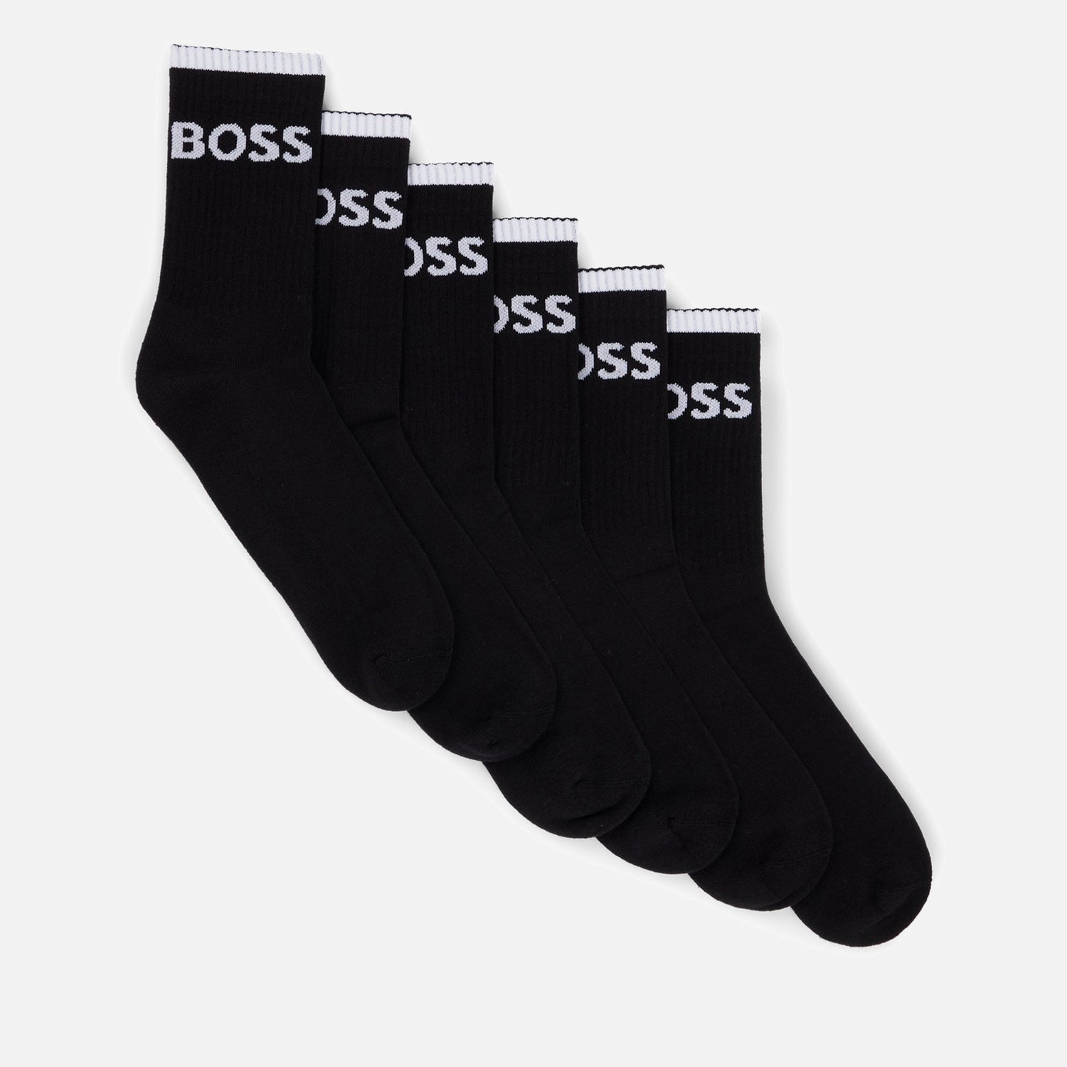 BOSS Bodywear 6-Pack Cotton-Blend Sport Socks - UK 5-UK 8.5