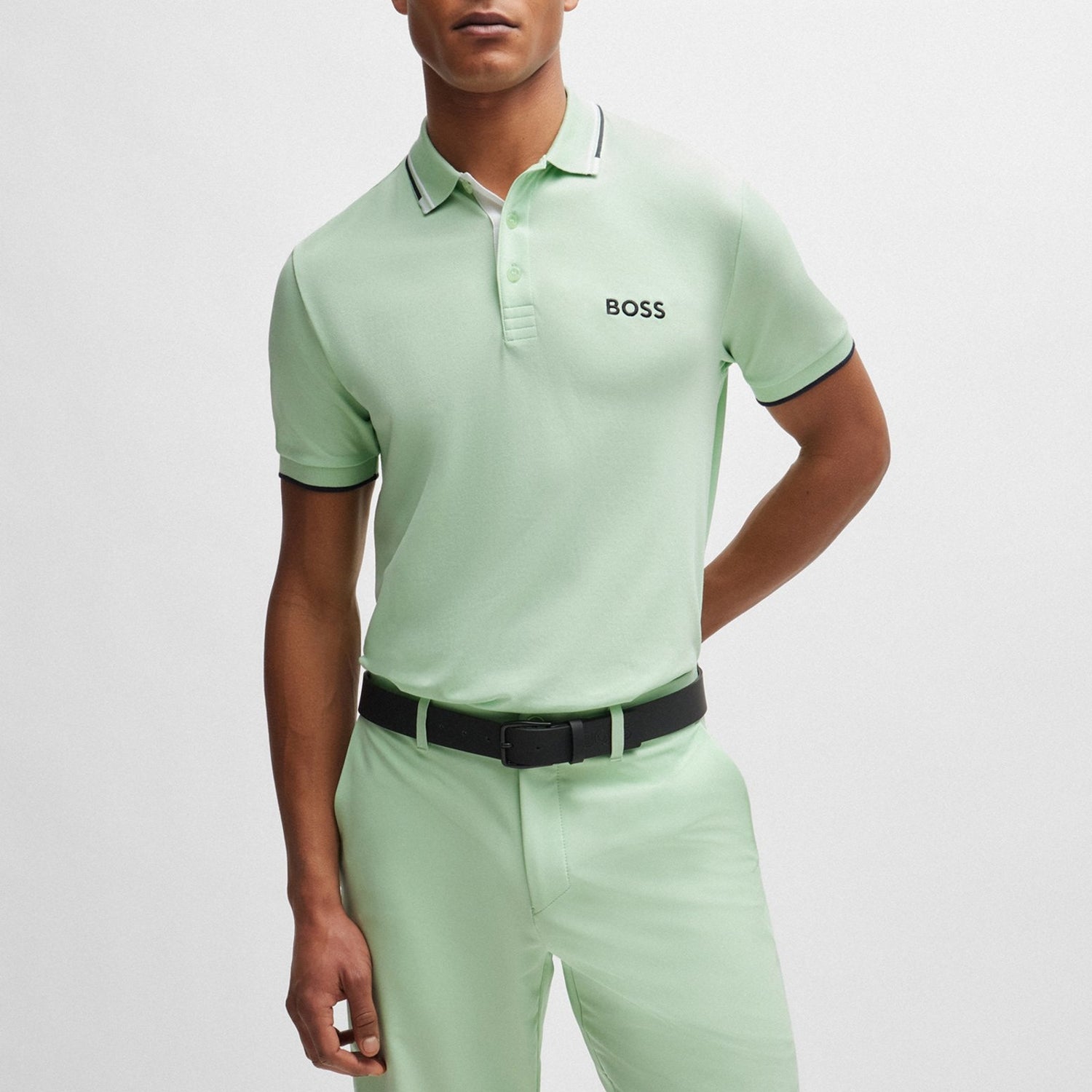BOSS Green Paddy Pro Cotton-Blend Piqué Polo Shirt - S