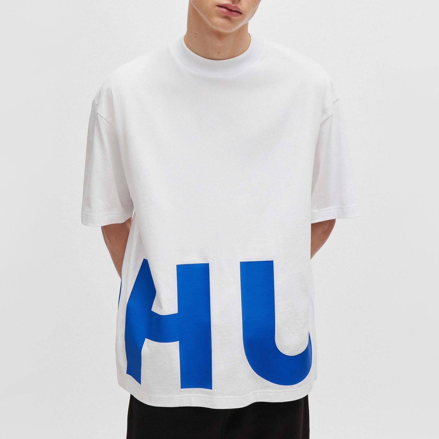 HUGO Blue Nannavaro Oversized Cotton T-Shirt - S