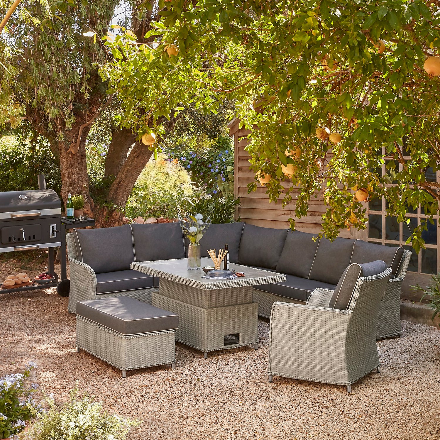 Antonia Garden Corner Sofa Set Homebase