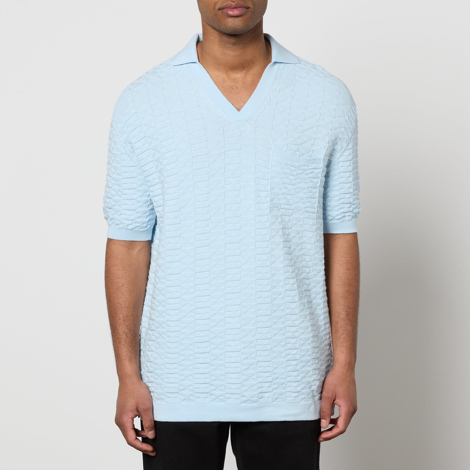 HUGO Spato Jacquard-Knit Cotton Polo Shirt - S