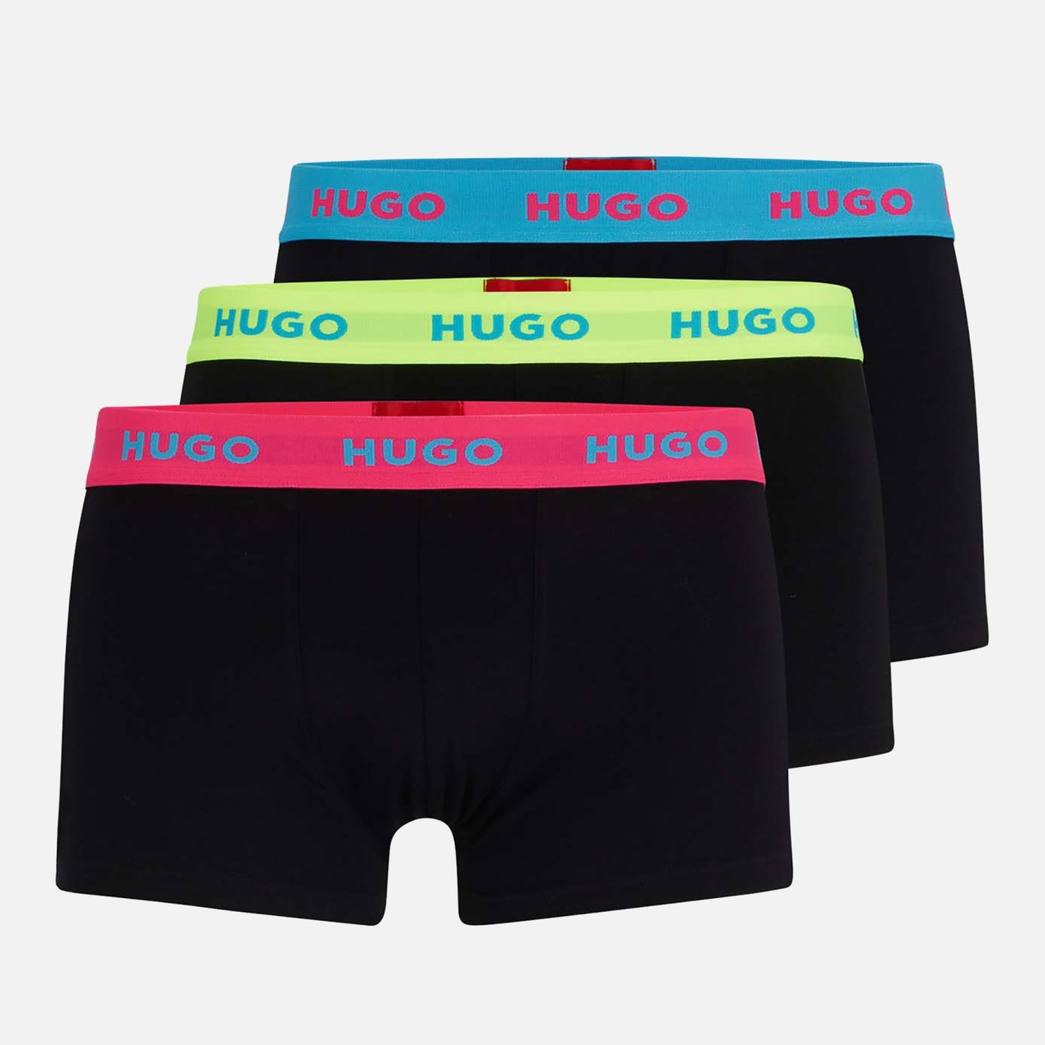 HUGO Bodywear 3-Pack Low-Rise Cotton-Blend Trunks - L