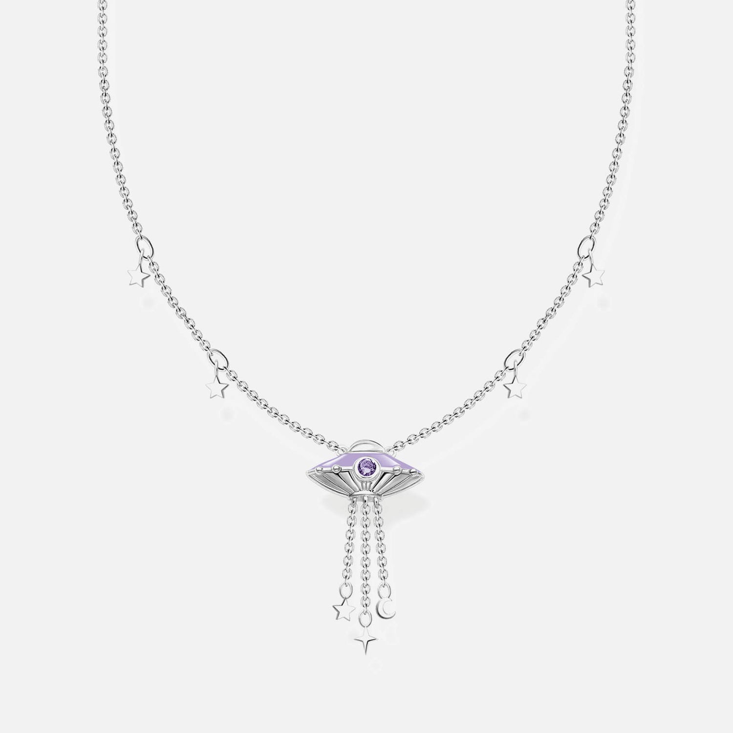 Thomas Sabo Charm Club Silver UFO Pendant Necklace