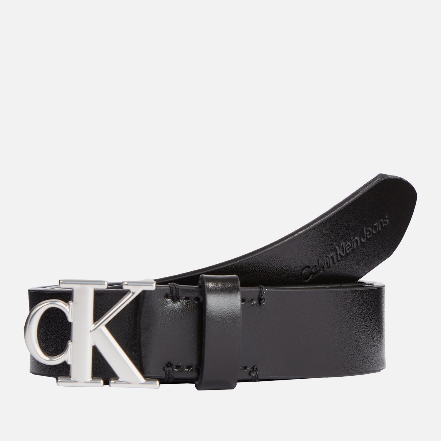 Calvin Klein Jeans Round Mono Plaque Leather Belt - 75cm