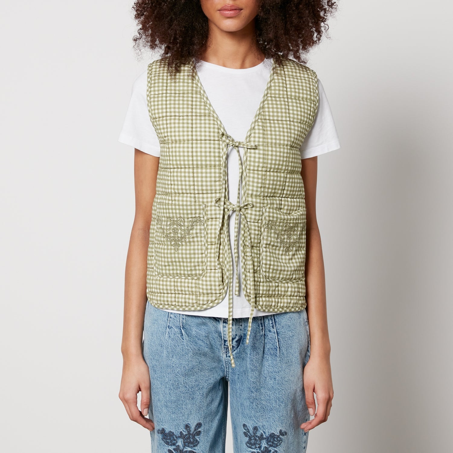 Damson Madder Arte Gingham Organic Cotton Gilet