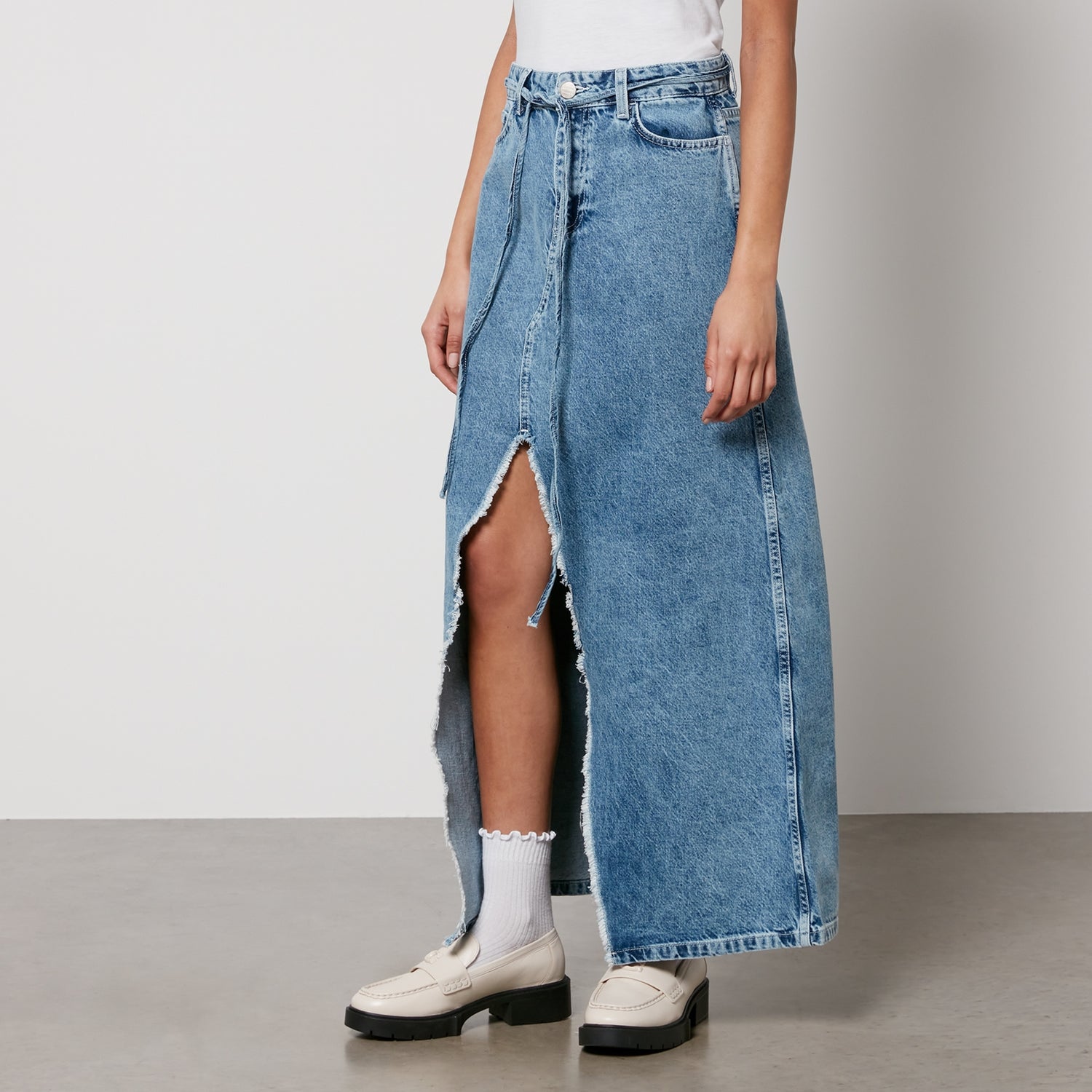 Damson Madder Kaia Denim Maxi Skirt - UK 14