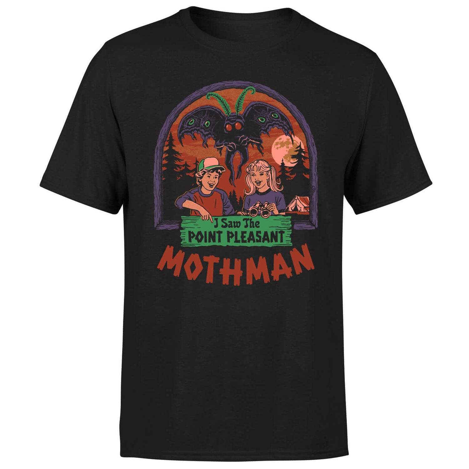 I Saw The Mothman Men's T-Shirt - Black