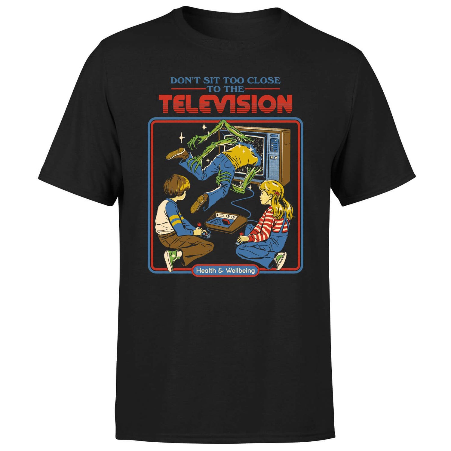 Don't Sit Too Close To The Television Men's T-Shirt - Black