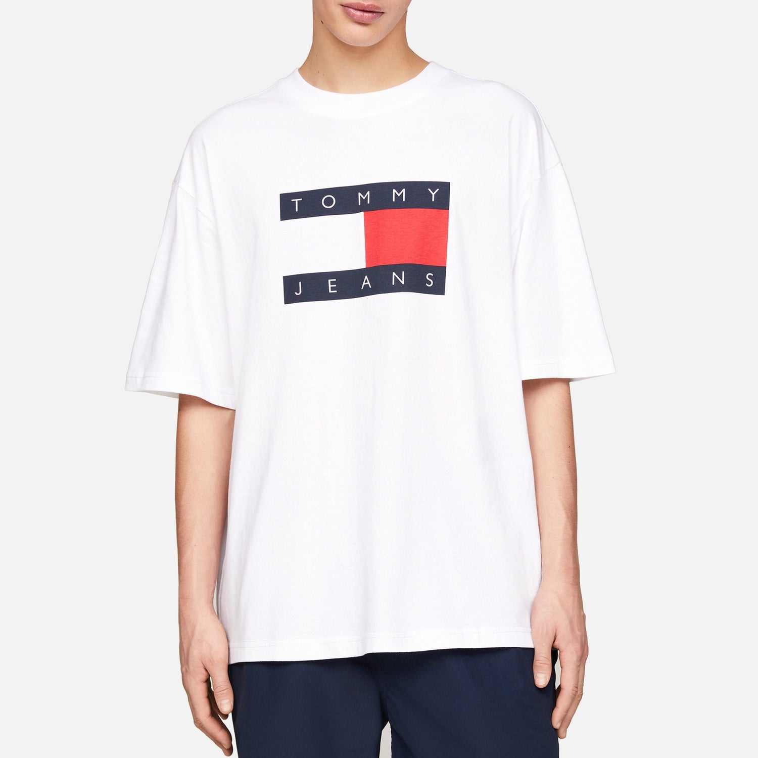 Tommy Jeans Logo Oversized Cotton T-Shirt - S