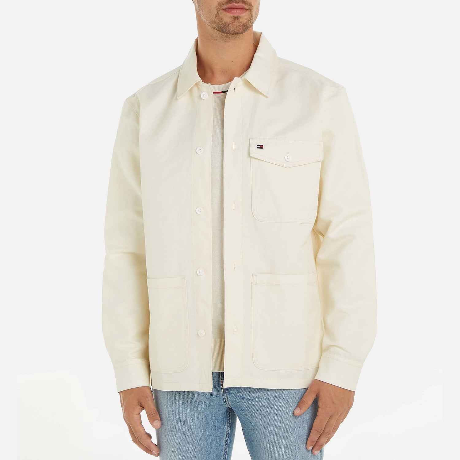 Tommy Hilfiger Relaxed Linen-Cotton Blend Shacket - S
