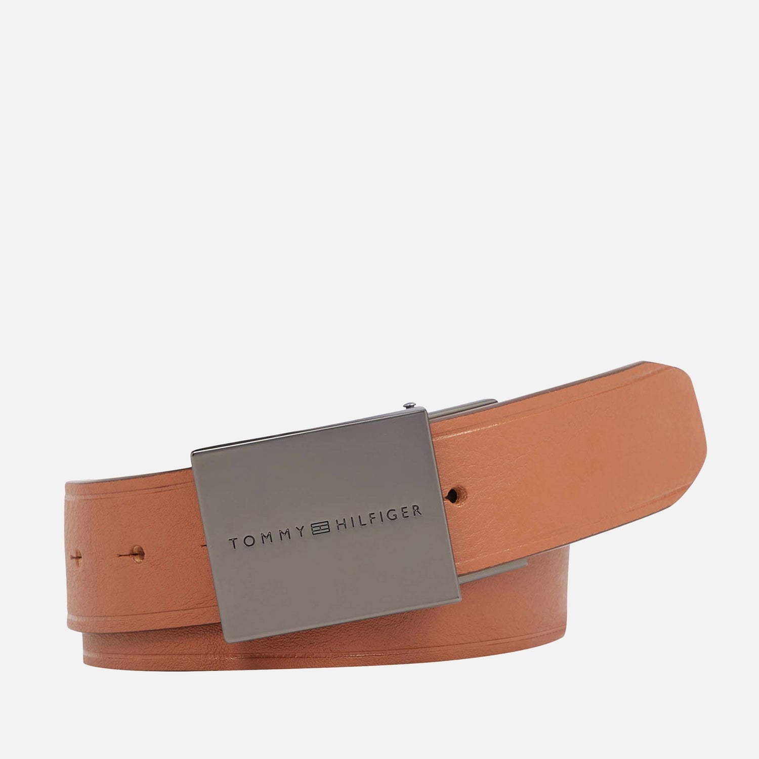 Tommy Hilfiger Plaque Buckle Leather Belt - 90cm
