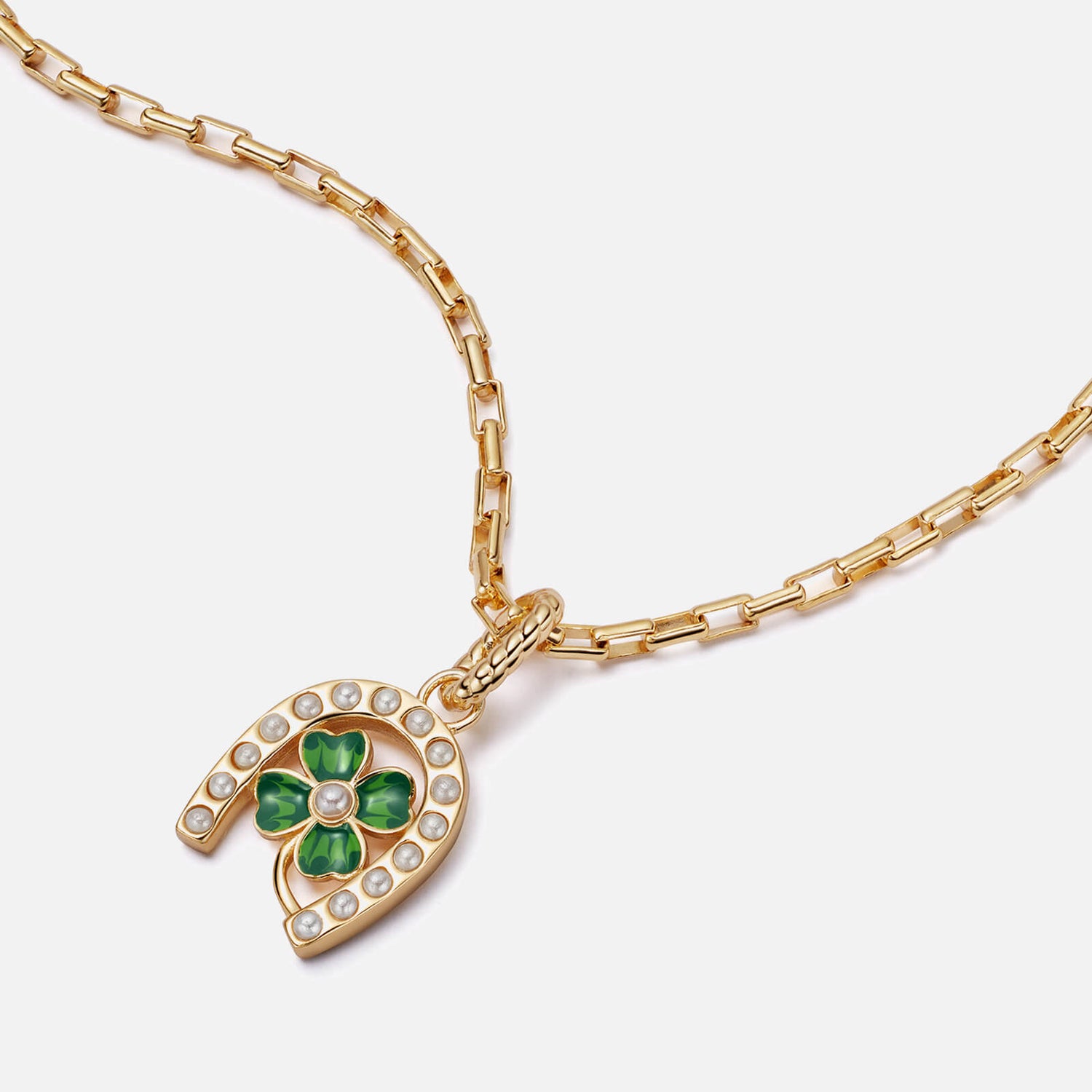 Daisy London x Shrimps Clover 18-Karat Gold-Plated Sterling Silver Necklace