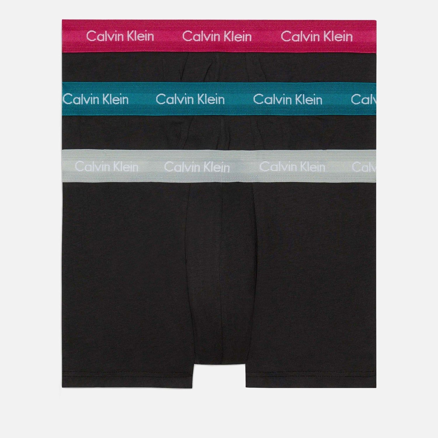 Calvin Klein 3-Pack Low Rise Stretch Cotton-Blend Trunks - L