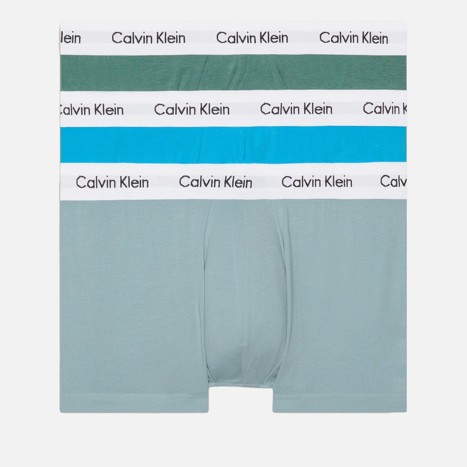 Calvin Klein 3-Pack Low Rise Cotton-Blend Trunks - S