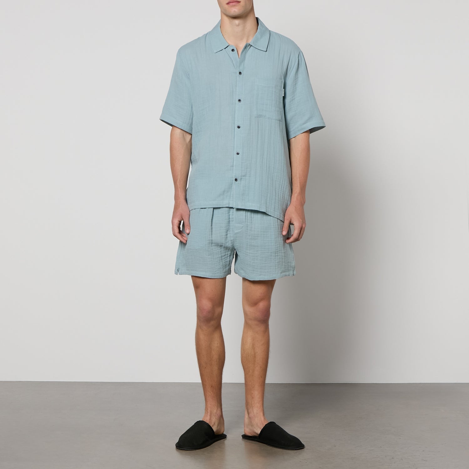 Calvin Klein Pure Textured Cotton-Crepe Sleep Set - XL