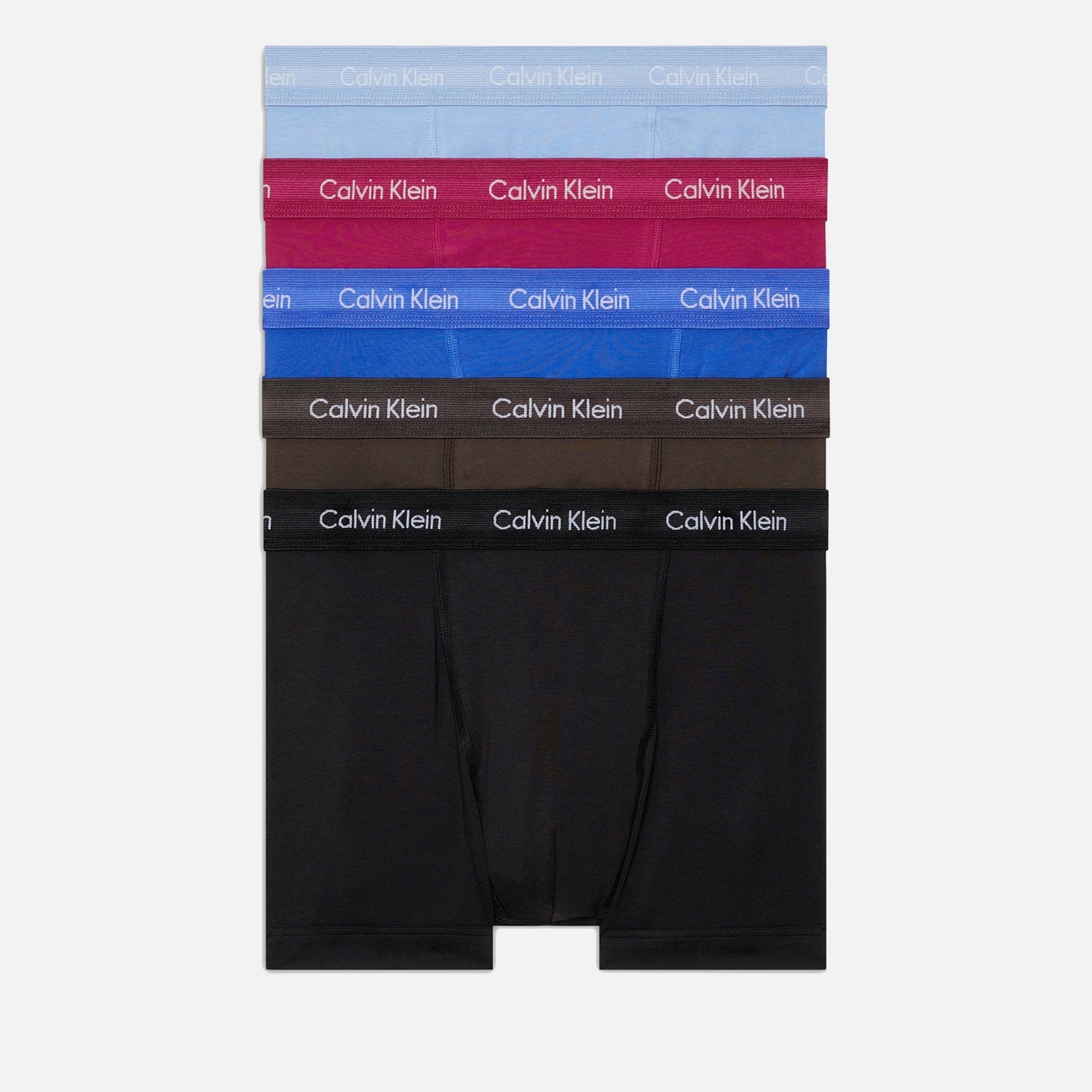 Calvin Klein Stretch Cotton-Blend 5-Pack Trunks - S
