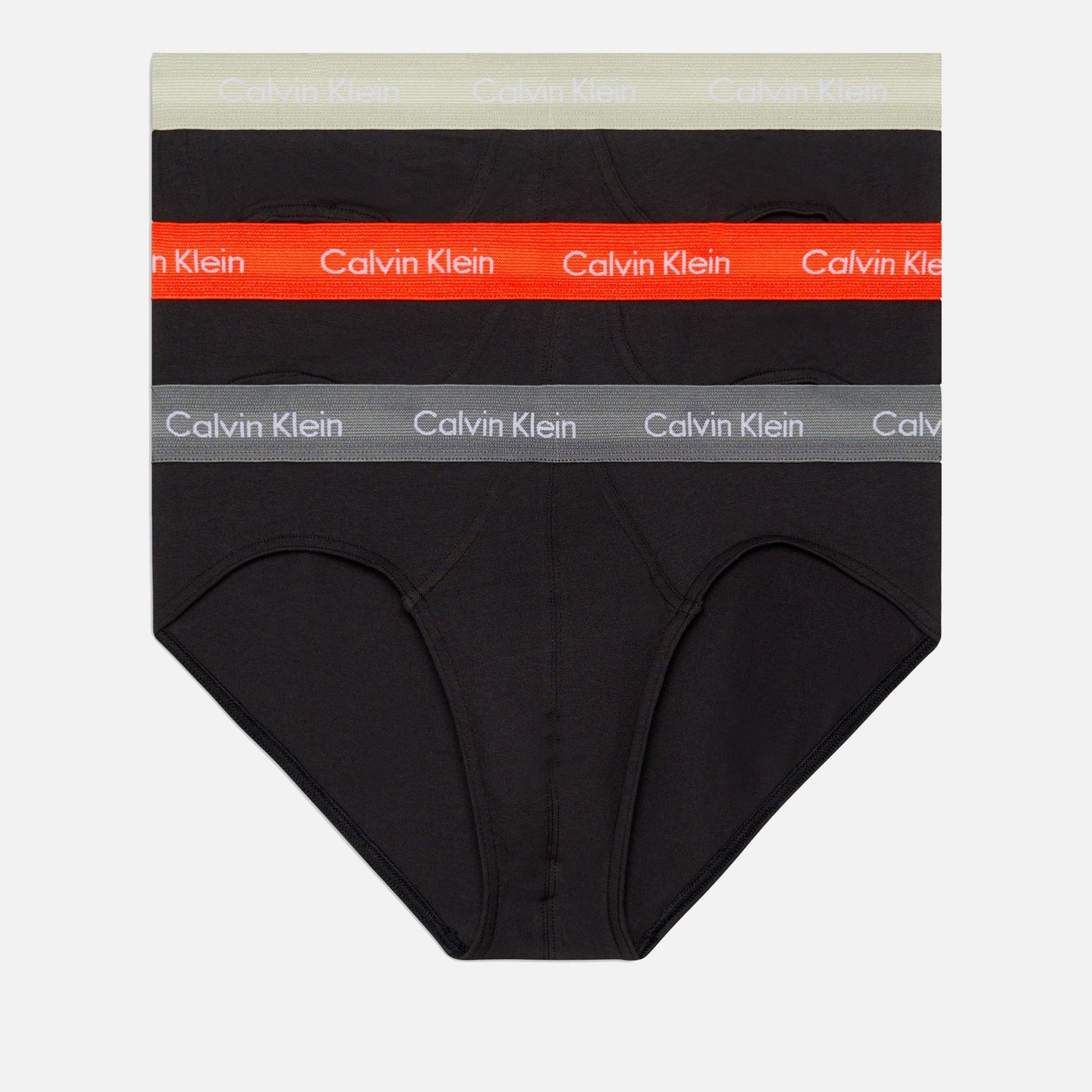 Calvin Klein 3-Pack Stretch Cotton-Blend Hip Briefs - XL