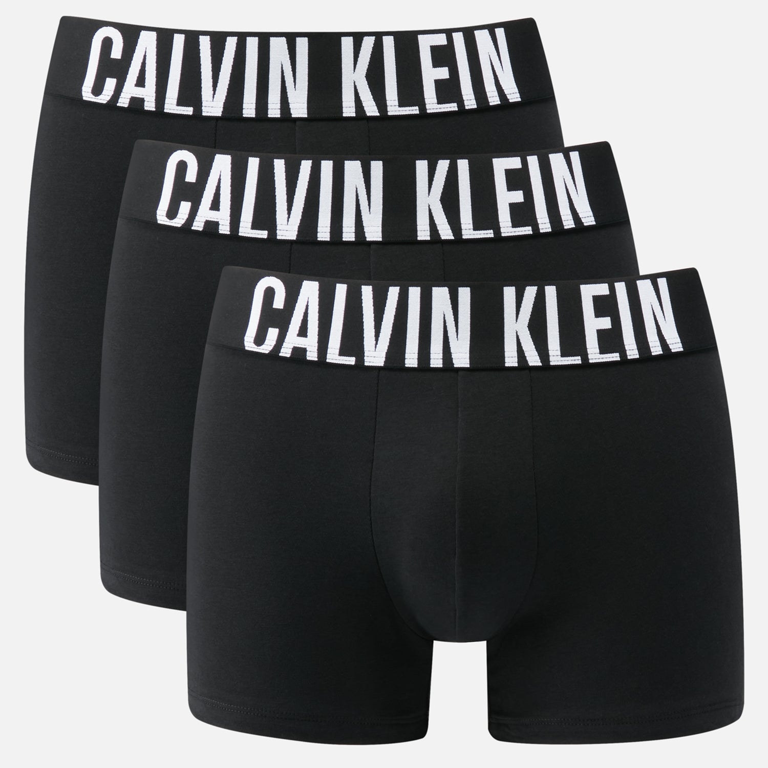 Calvin Klein Three-Pack Intense Power Cotton-Blend Trunks - L