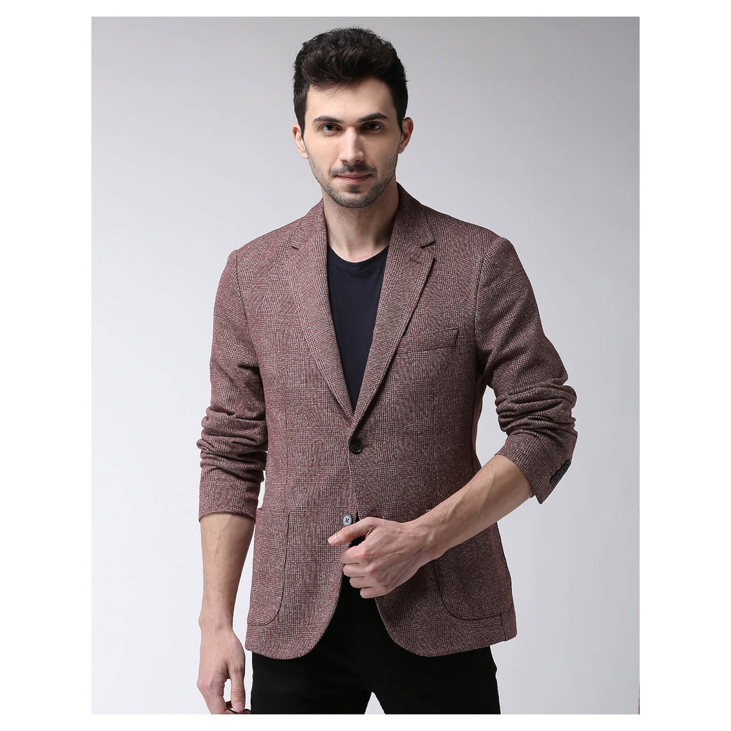 Red checked blazer mens online