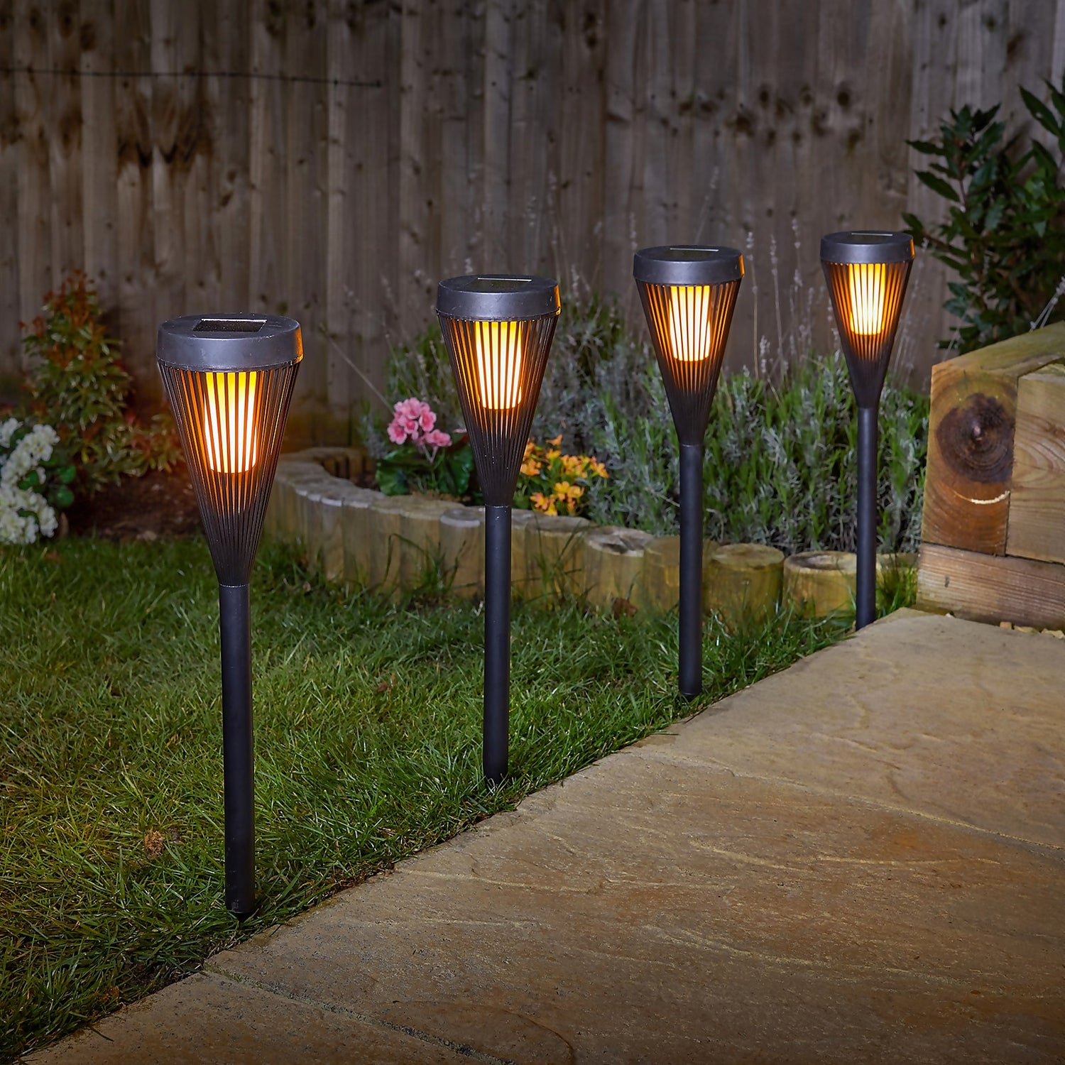 The Solar Company Flame Effect Stake Lights 10pk