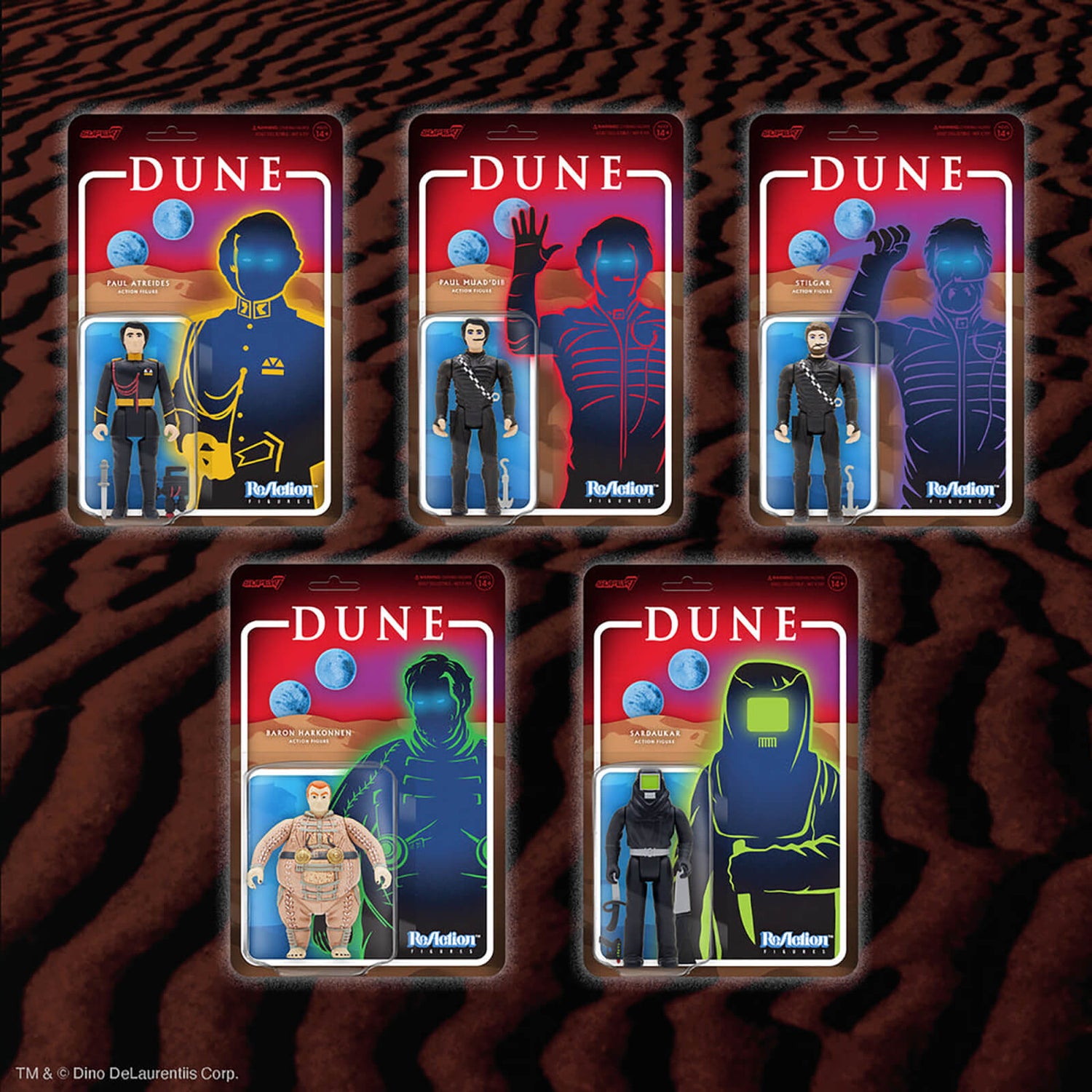 Super7 ReAction Dune - 5 Figure Bundle - RRP £60