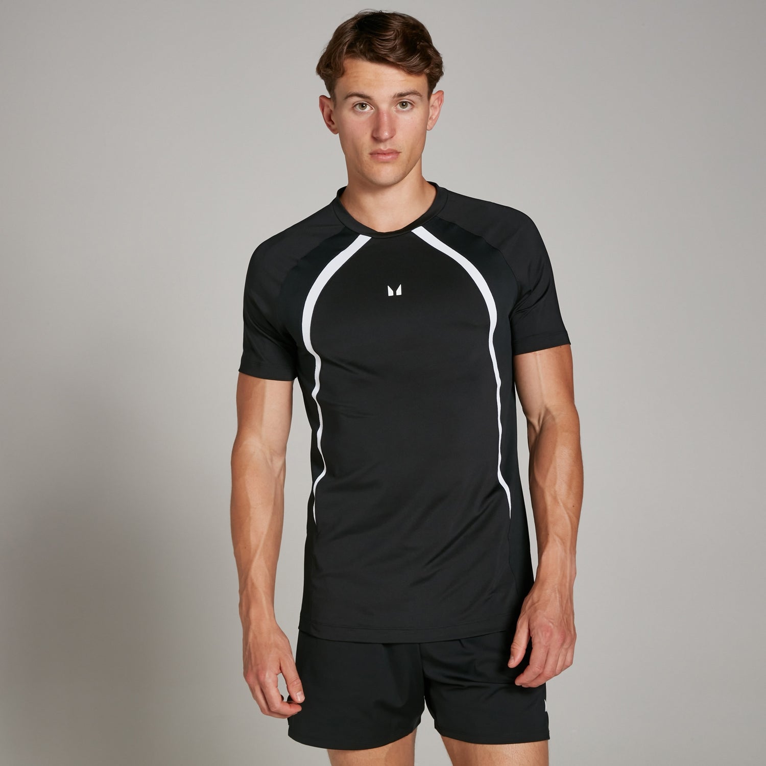 MP Tempo T shirt voor heren Zwart MYPROTEIN