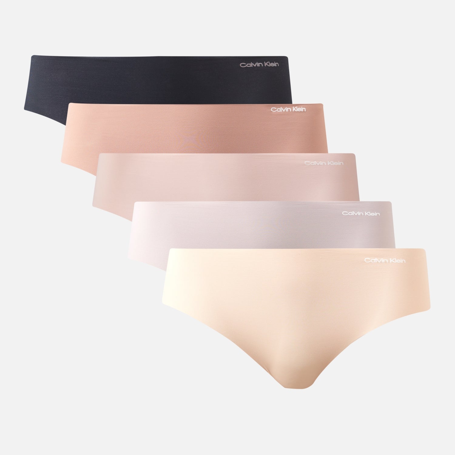 Calvin Klein Invisibles 5-Pack Nylon-Blend Hipster Briefs - XS