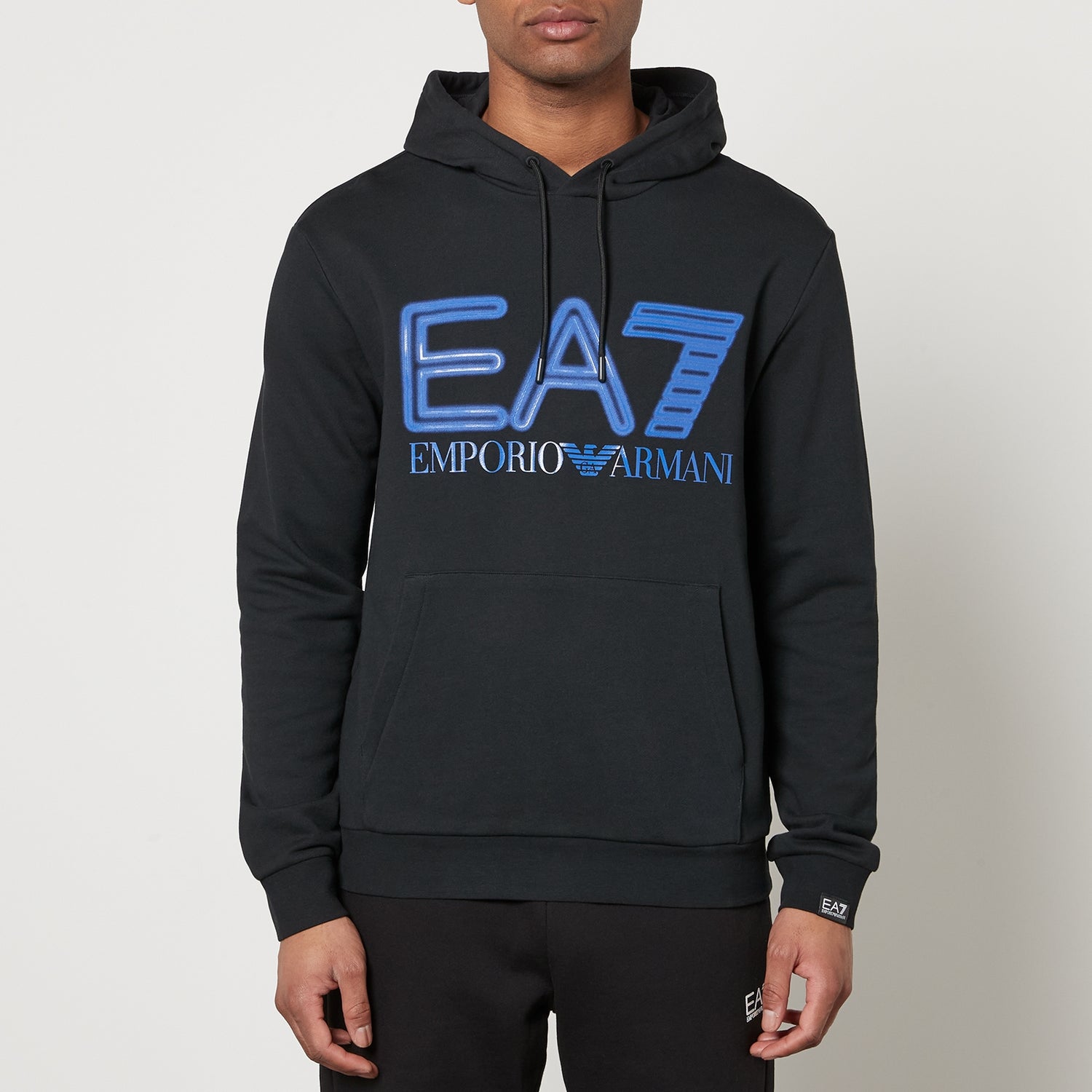 EA7 Oversized Logo Cotton Hoodie - XXL