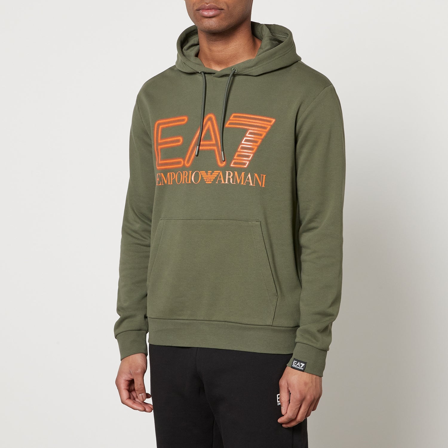 EA7 Oversized Logo Cotton Hoodie - XL