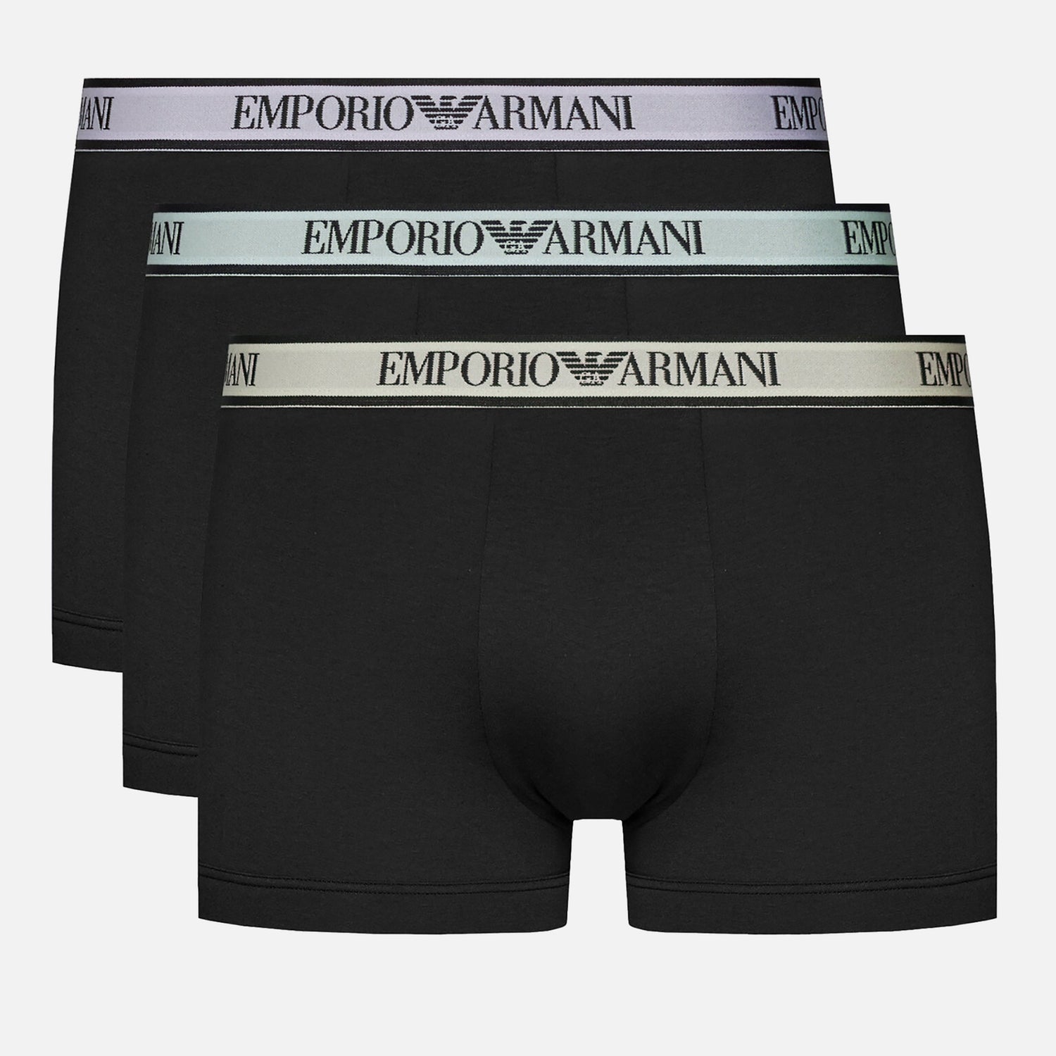 Emporio Armani Bodywear 3 Pack Cotton-Blend Boxer Trunks - S