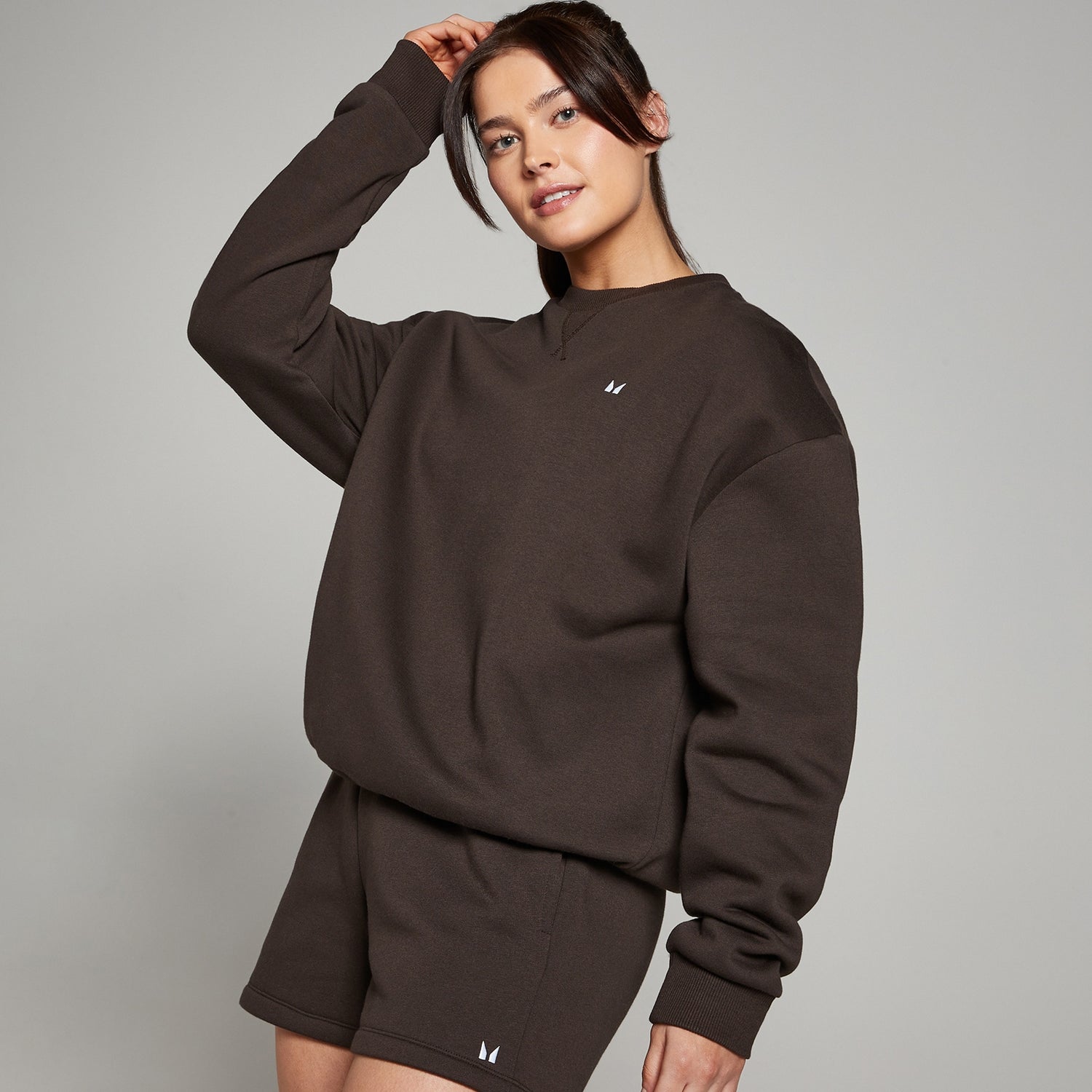 MP Damen Basic Oversized-Sweatshirt – Kaffee - XS