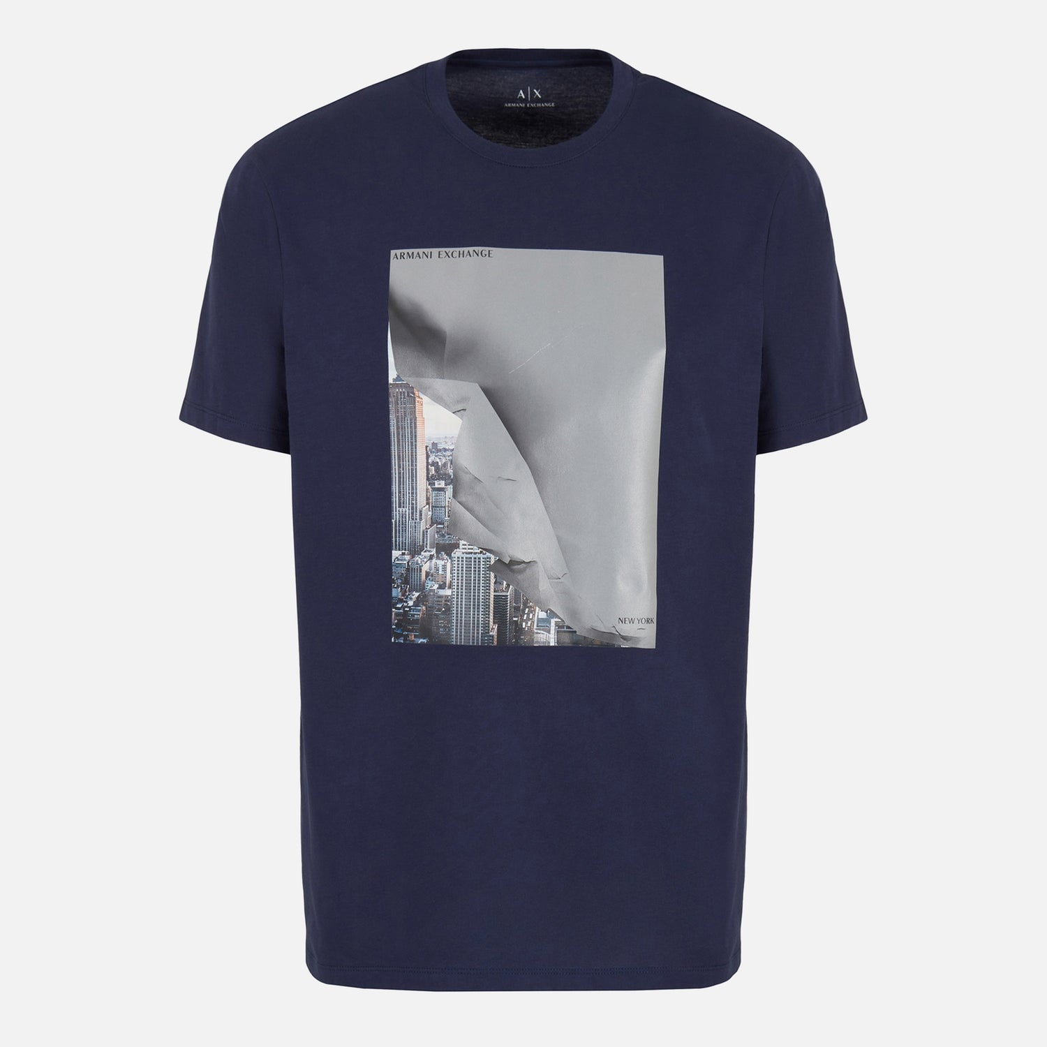 Armani Exchange Cityscape Printed Cotton-Jersey T-Shirt - M