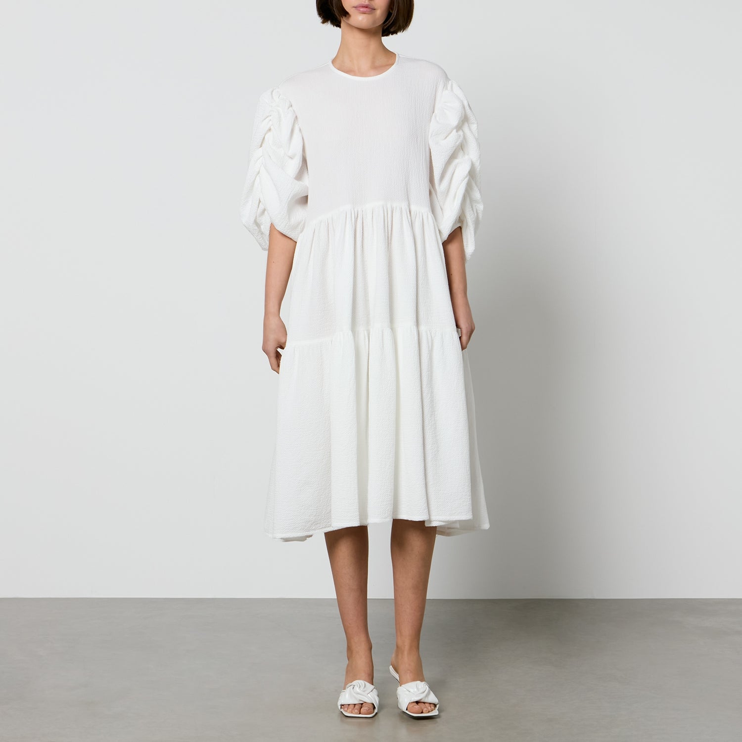 Toit Volant Ottille Garden Cloqué Midi Dress - M/L