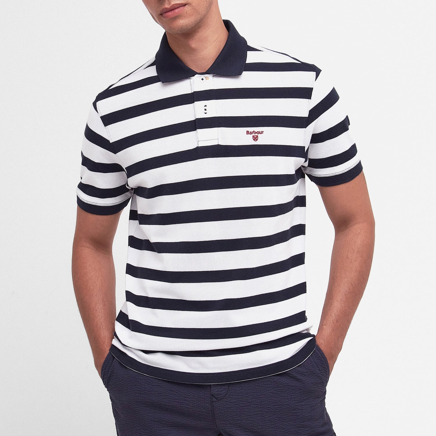 Barbour Heritage Stripe Sports Cotton Polo Shirt - S